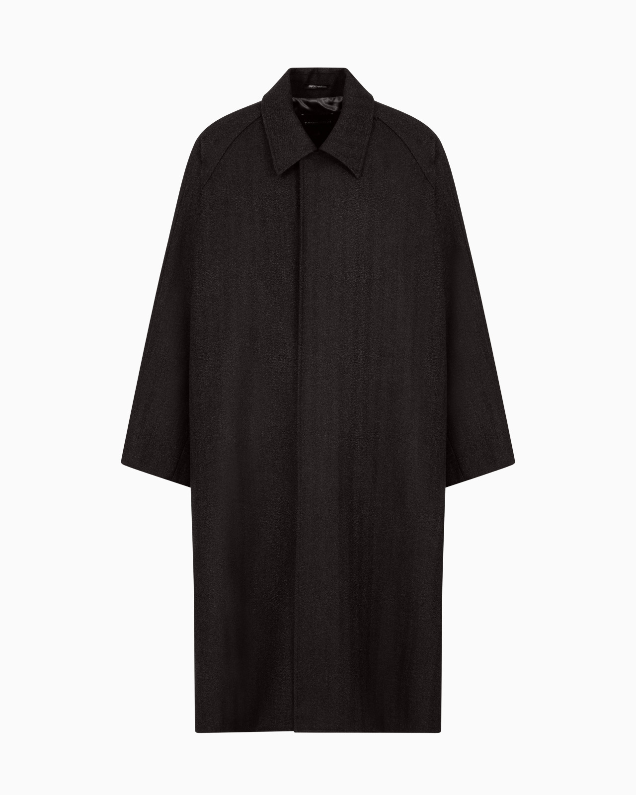 COMPACT WOOL COAT WITH A CHEVRON MOTIF - 1