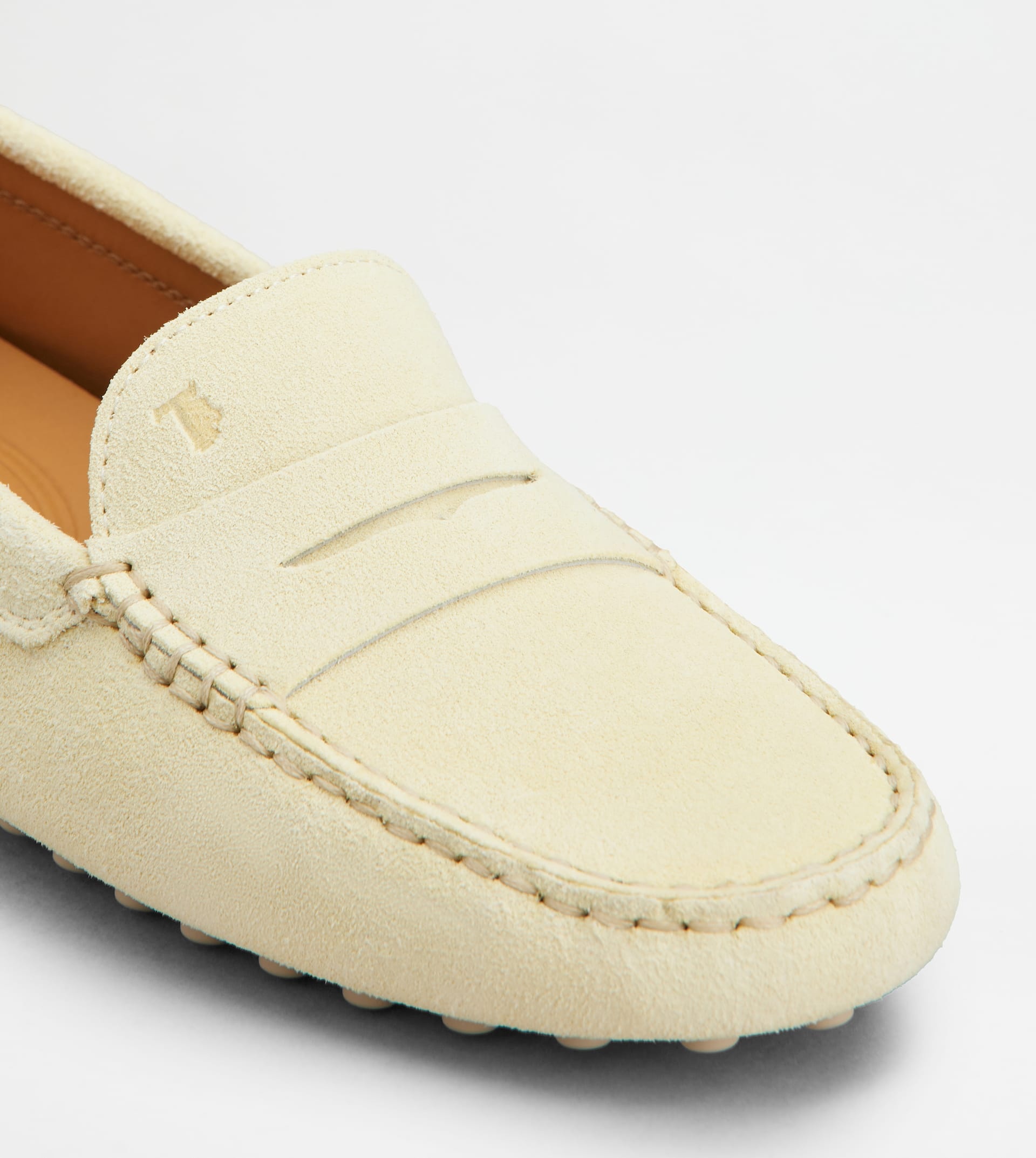 GOMMINO DRIVING SHOES IN SUEDE - YELLOW - 6