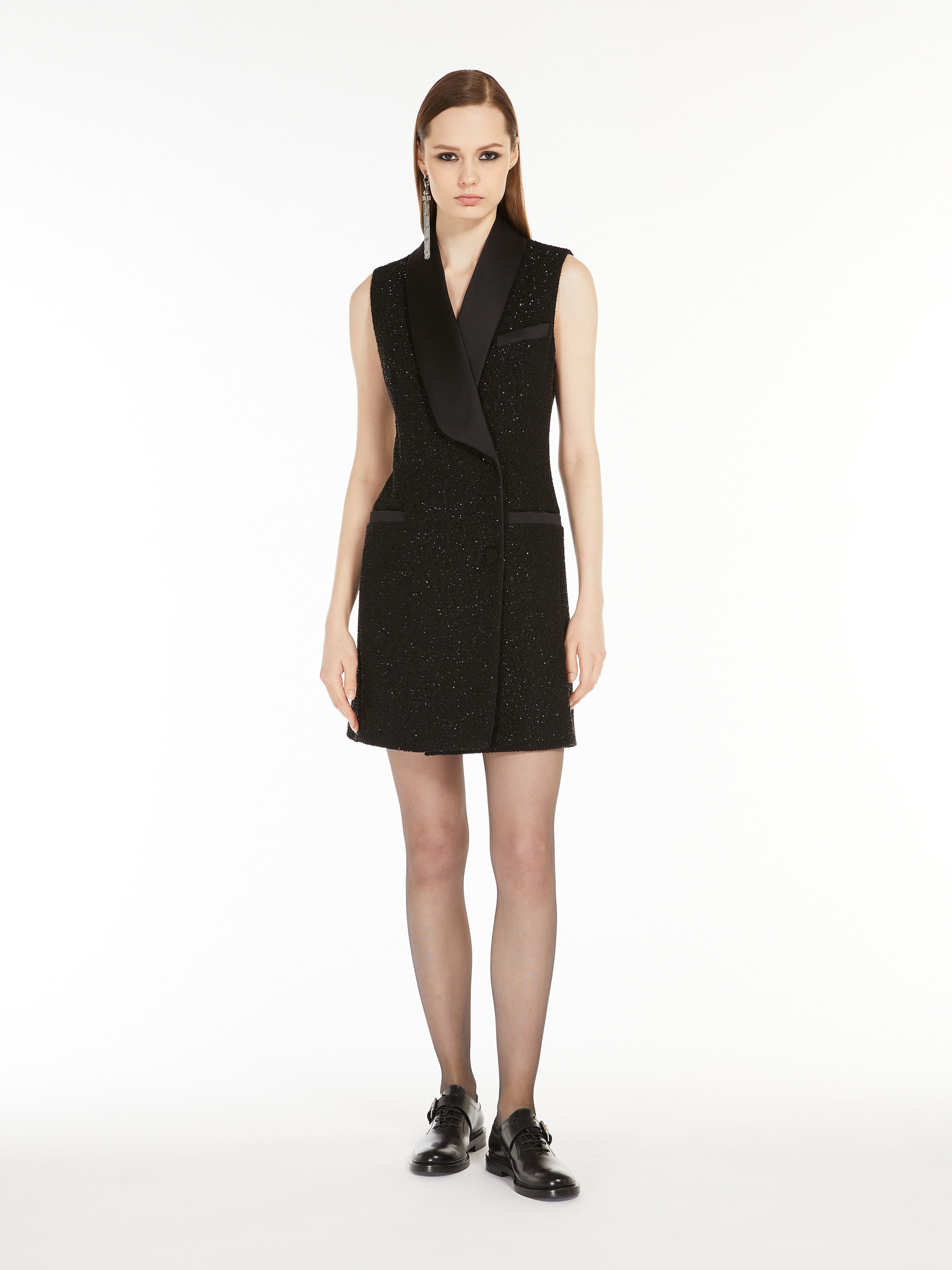 【MAX MARA 】EIFFEL Robe manteau dress with sequins Max Mara EIFFEL Robe manteau dress with sequins | REVERSIBLE