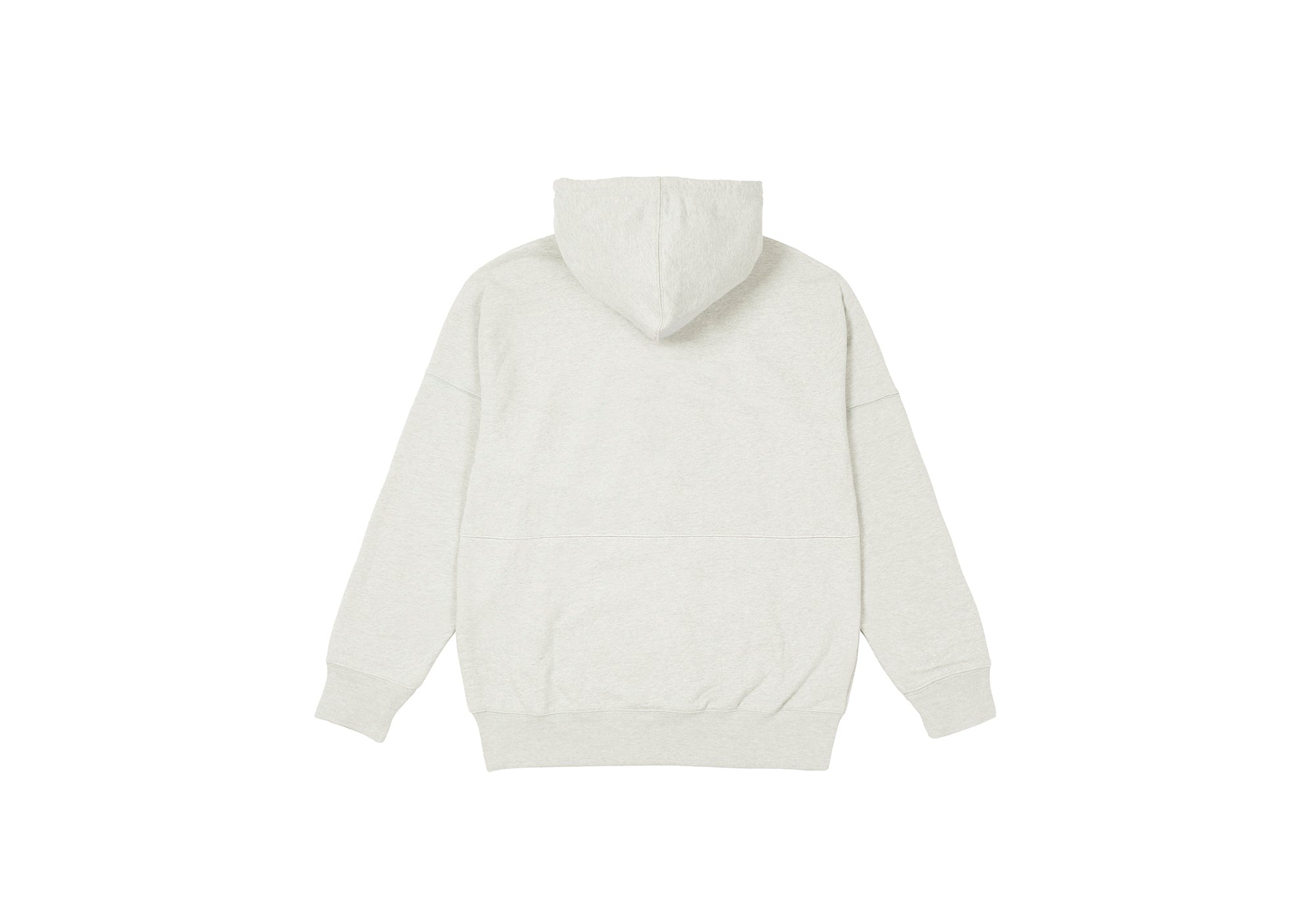 SPACED LOGO DROP SHOULDER HOOD GREY MARL - 2