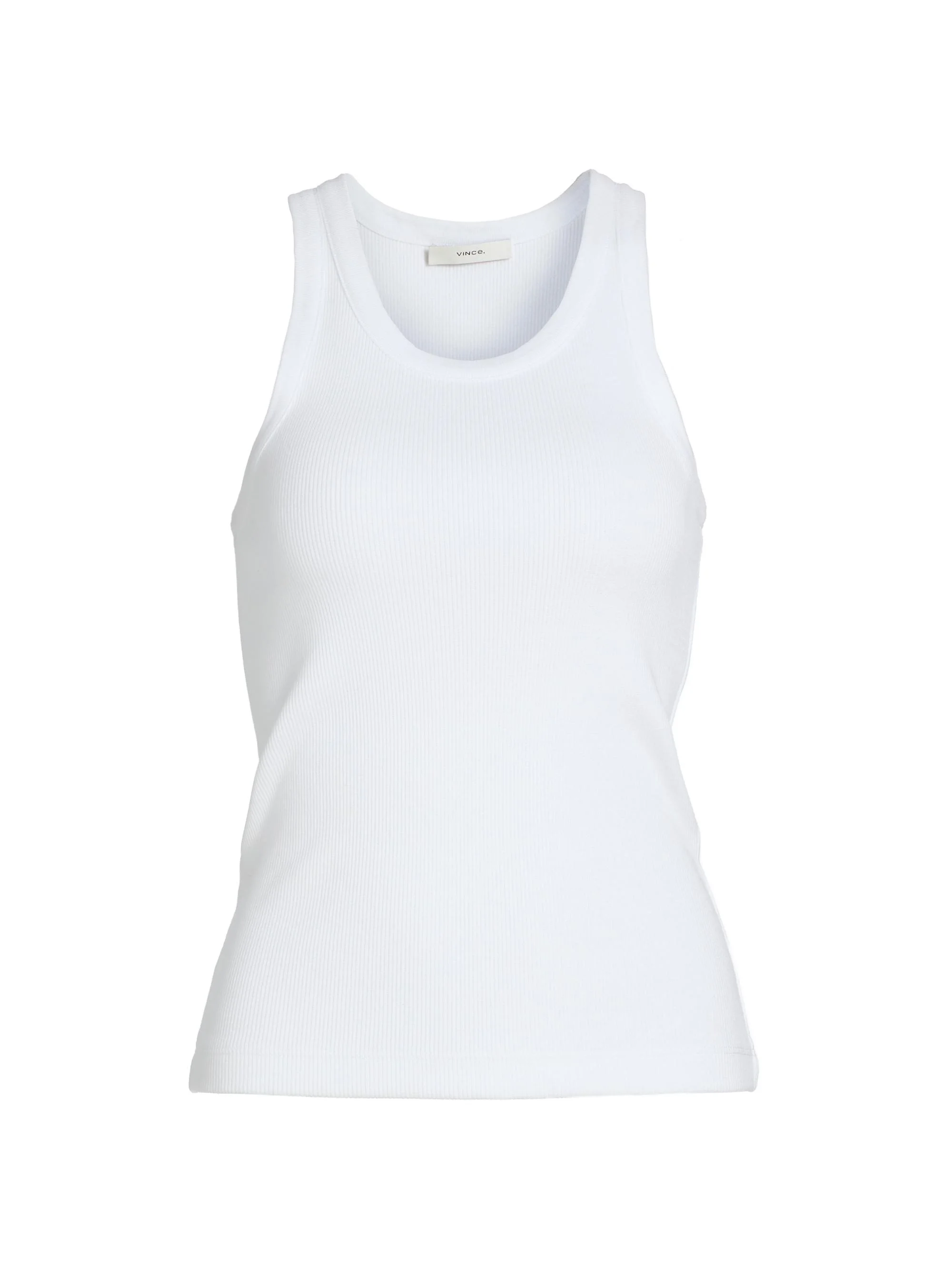 Women's Scoopneck Cotton-Blend Tank - Optic White - 1