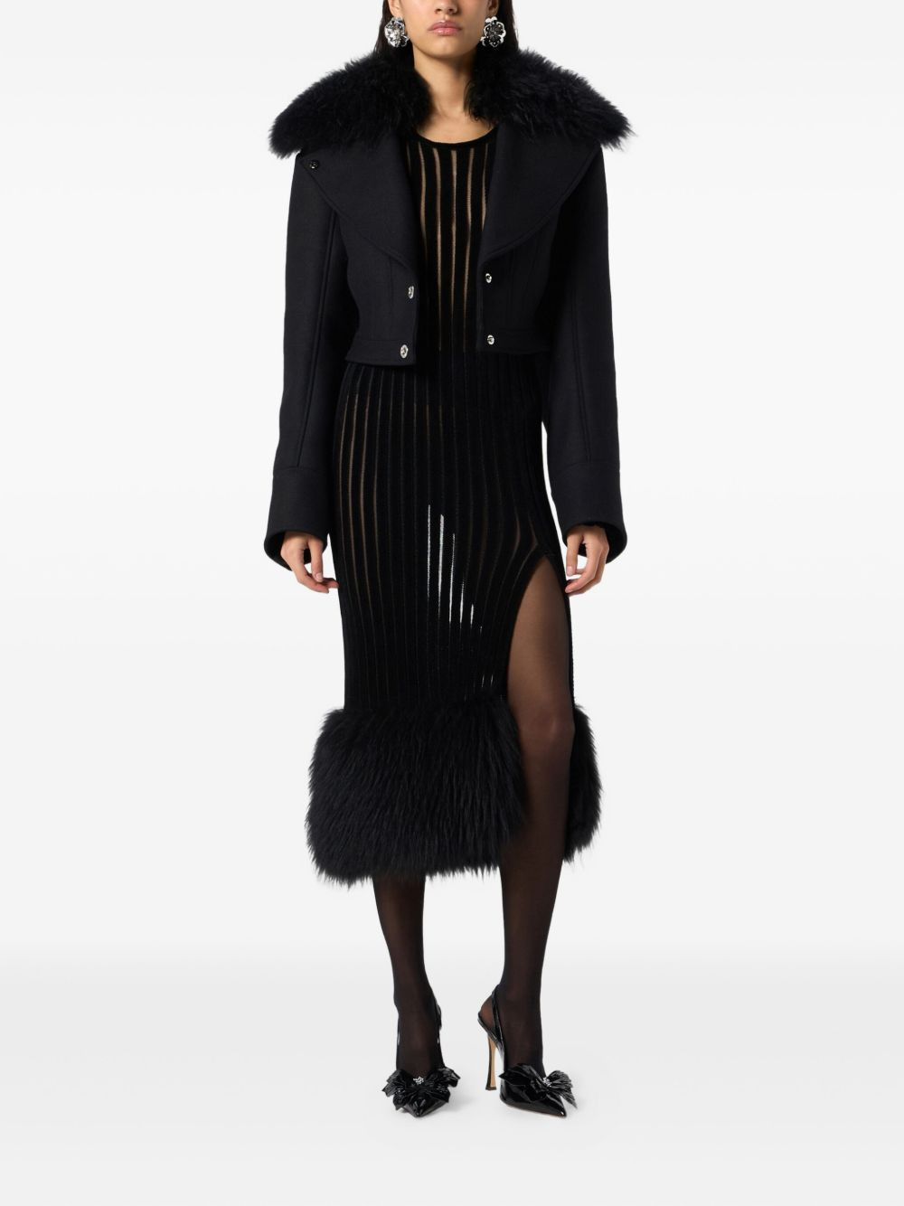ribbed midi dress - 2