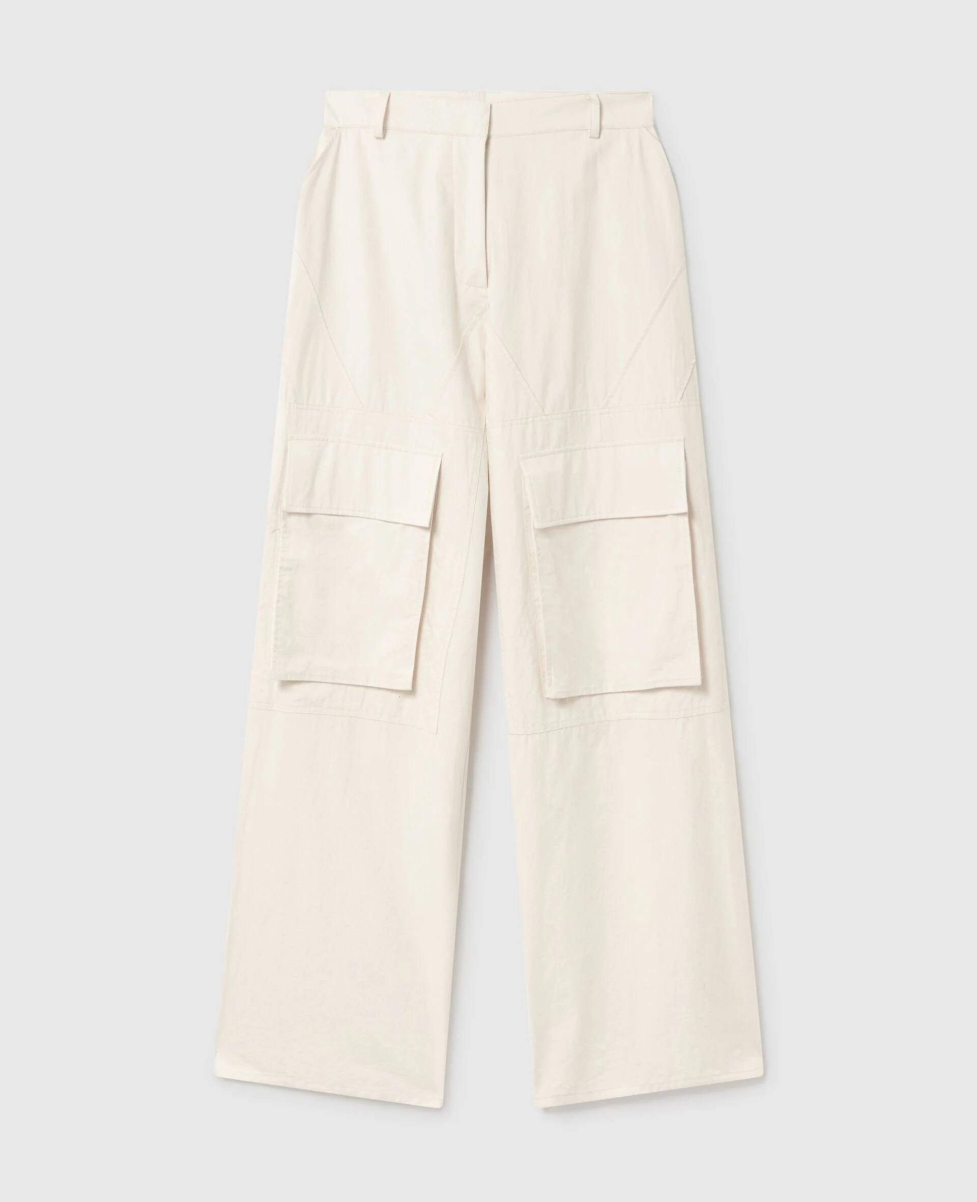 Washed Cotton Cargo Trousers - 1