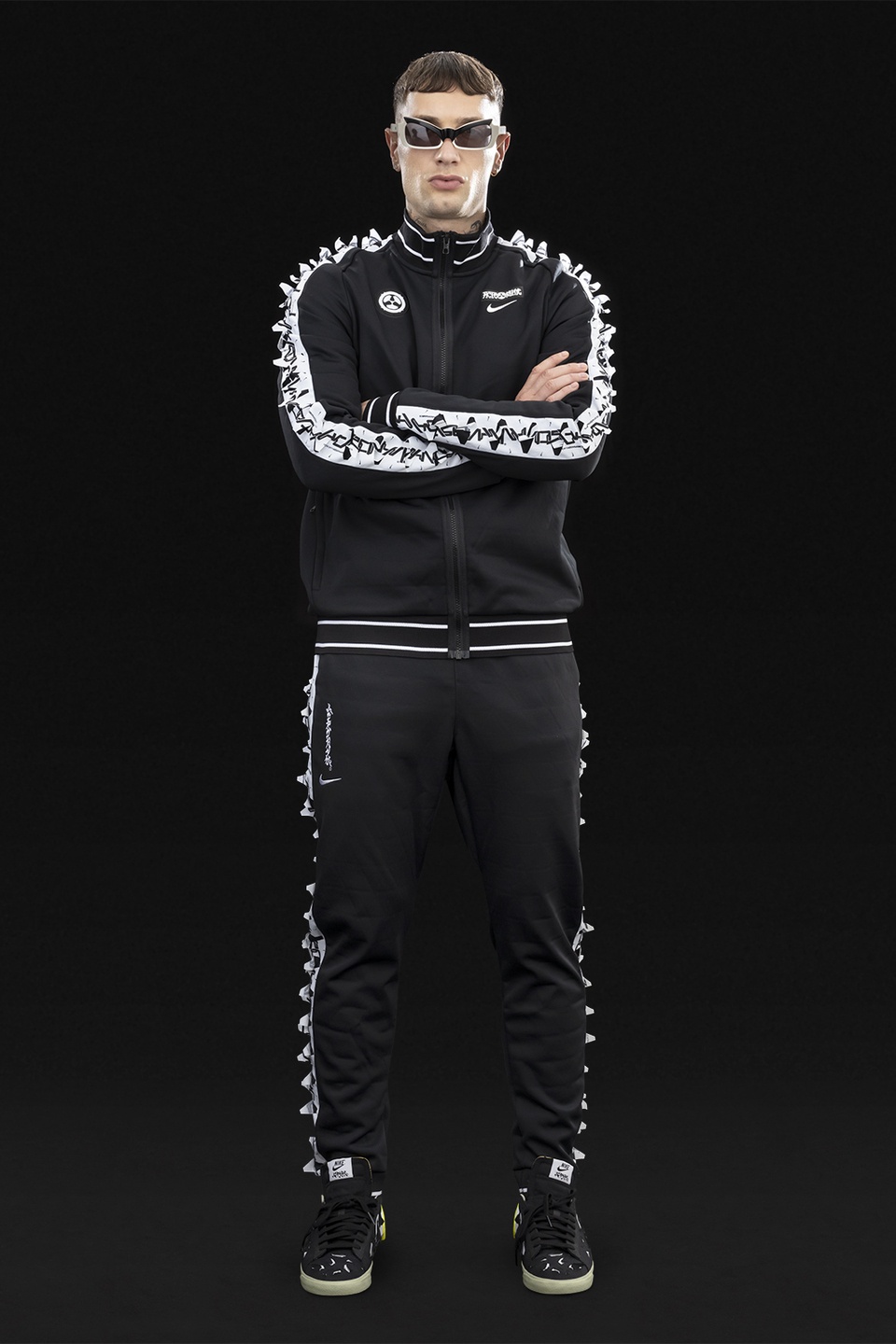 GGG-P1-010 Nike® Acronym® Track Pant Knit Black/White - 19