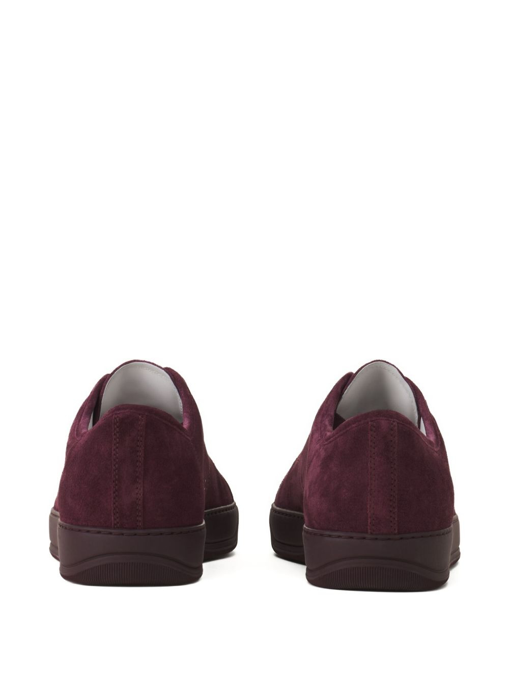 suede leather cap-toe sneakers - 3