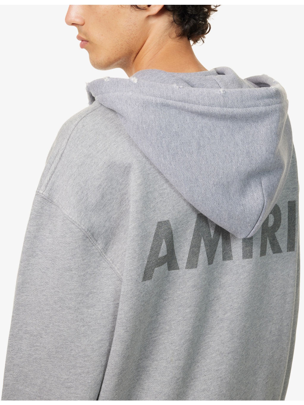 Stencil Logo-Print Cotton Hoody - 5