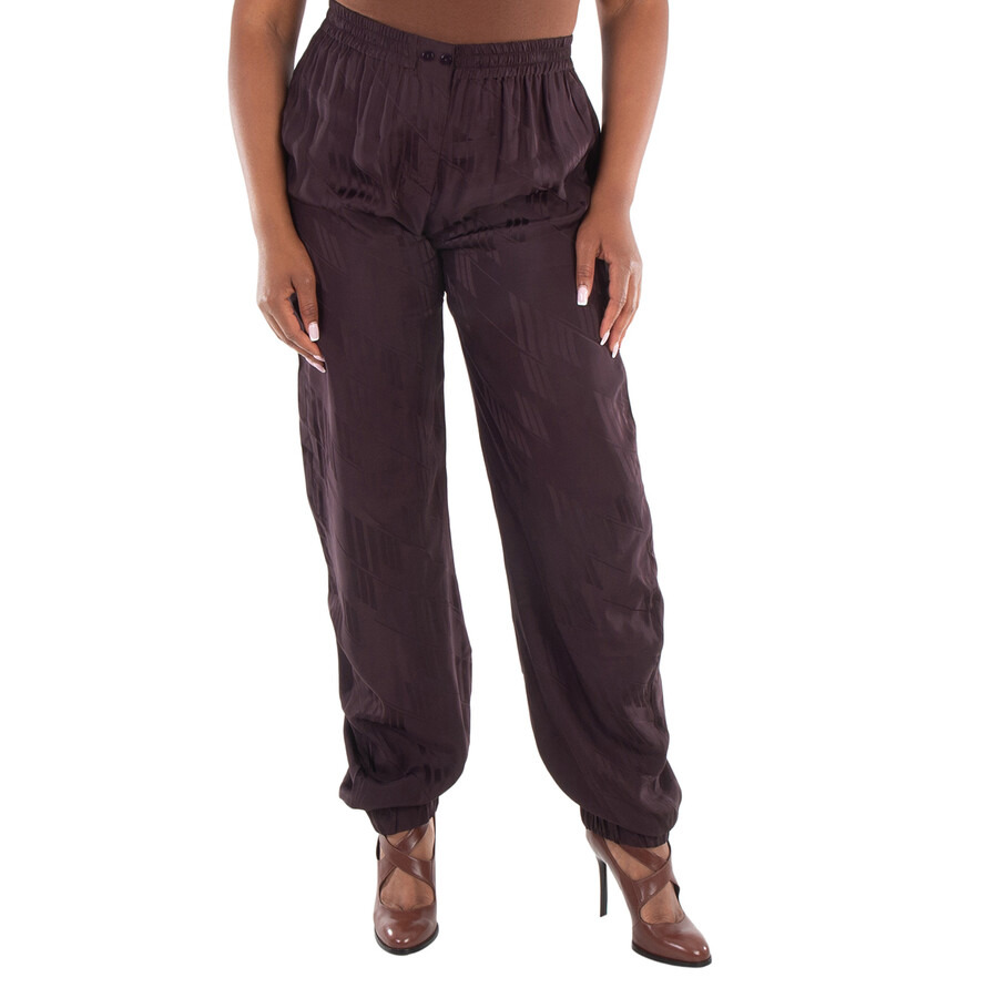 The Attico Ladies Brown âJaggerâ Monogrammed Long Pants - 3