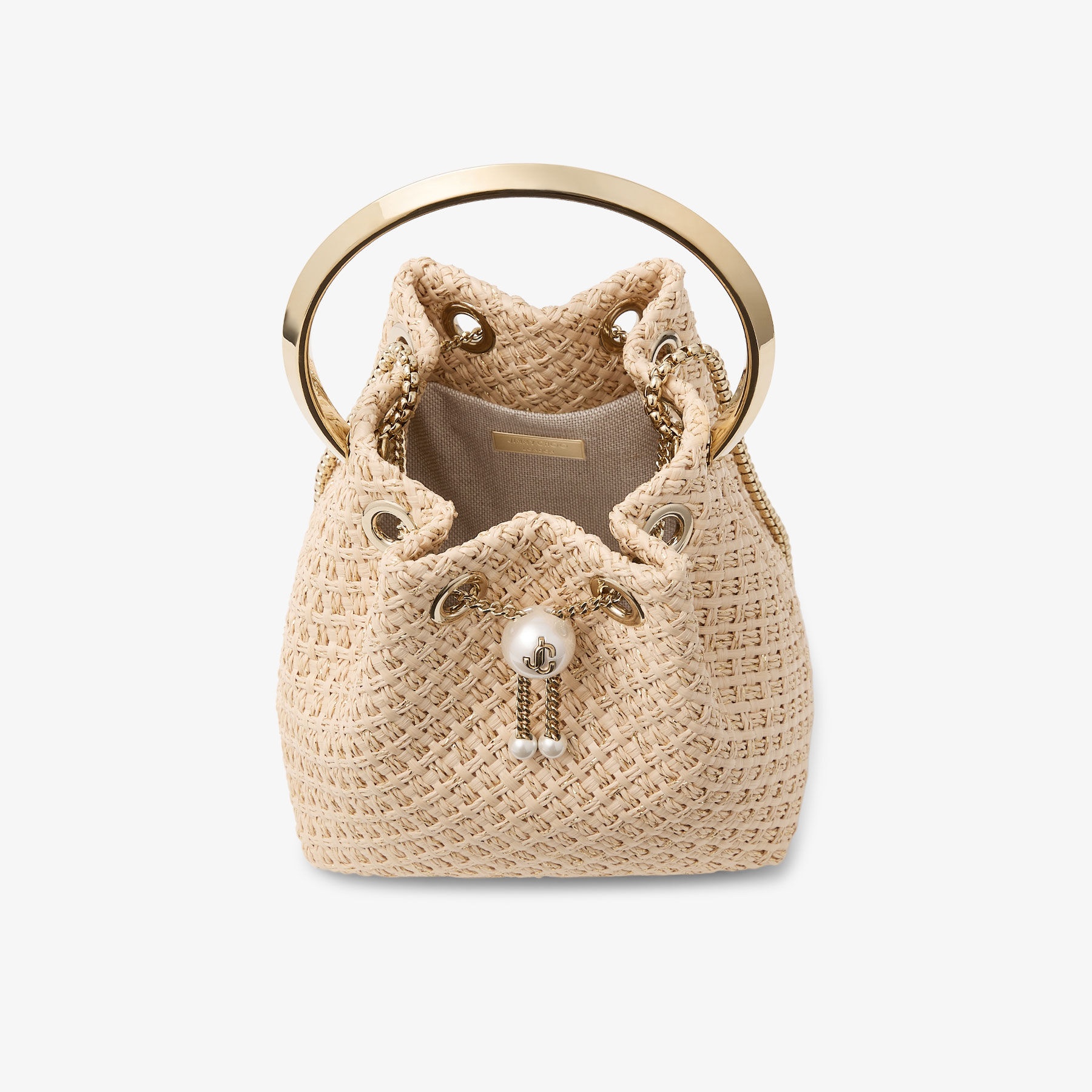 Bon Bon
Natural Raffia Bag With Pearl Closure - 4