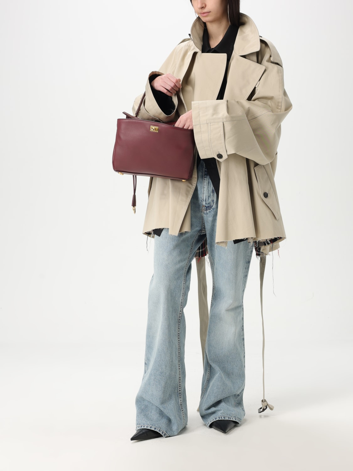 Balenciaga oversize cotton trench coat - 2