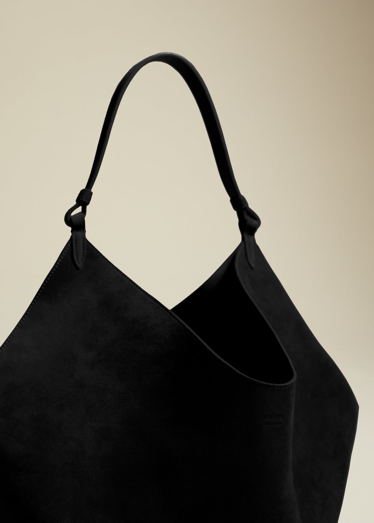 The Medium Lotus Tote in Black Suede - 4