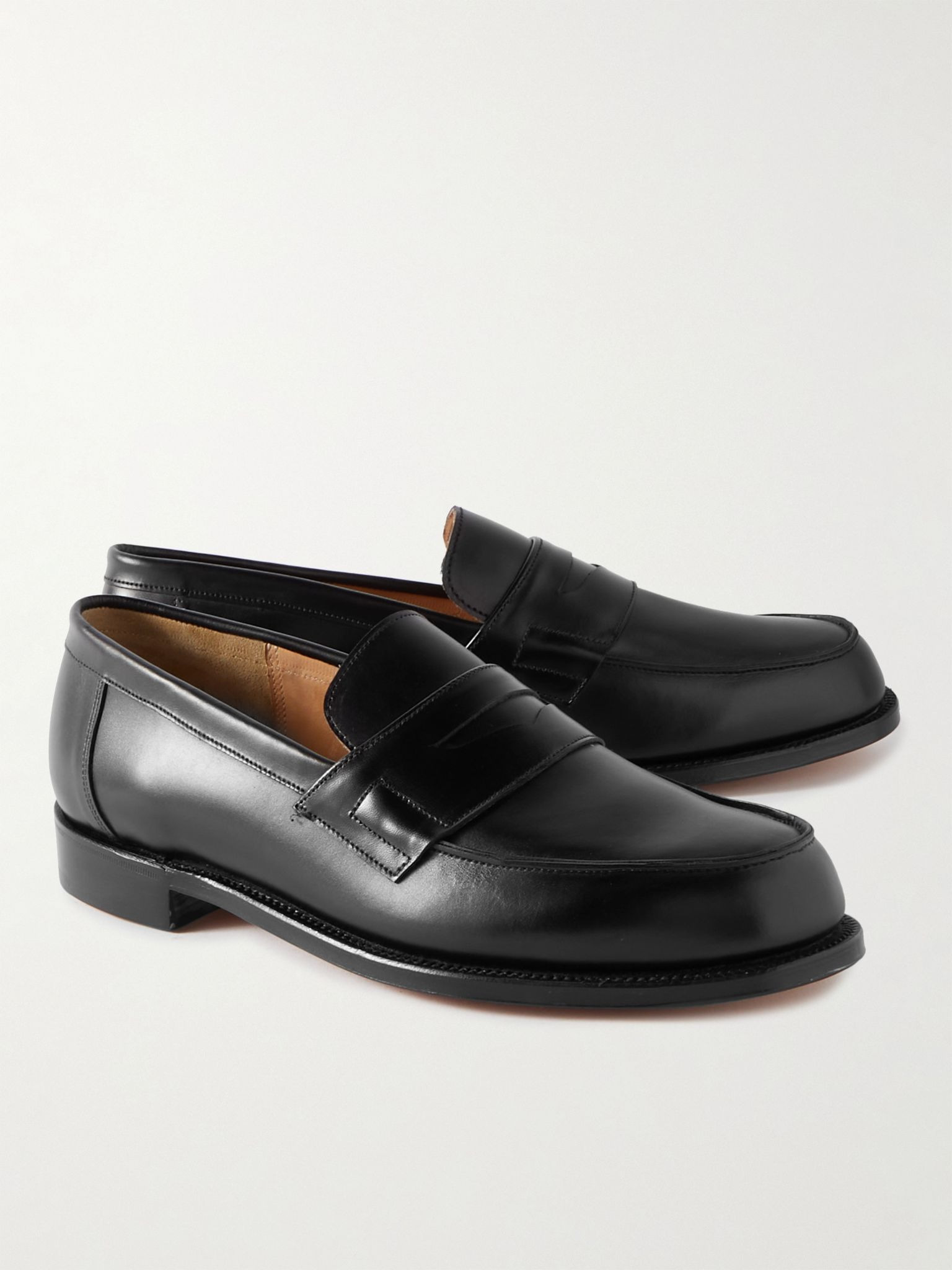 Epsom Leather Penny Loafers Black - 3