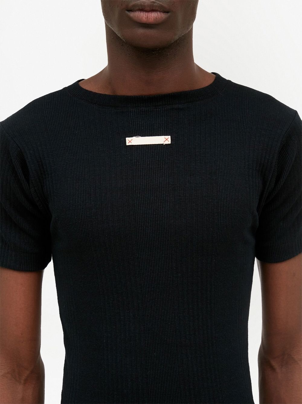 ribbed-knit cotton T-Shirt - 5