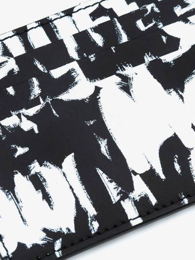 Alexander McQueen Mcqueen Graffiti Card Holder in Black/white outlook