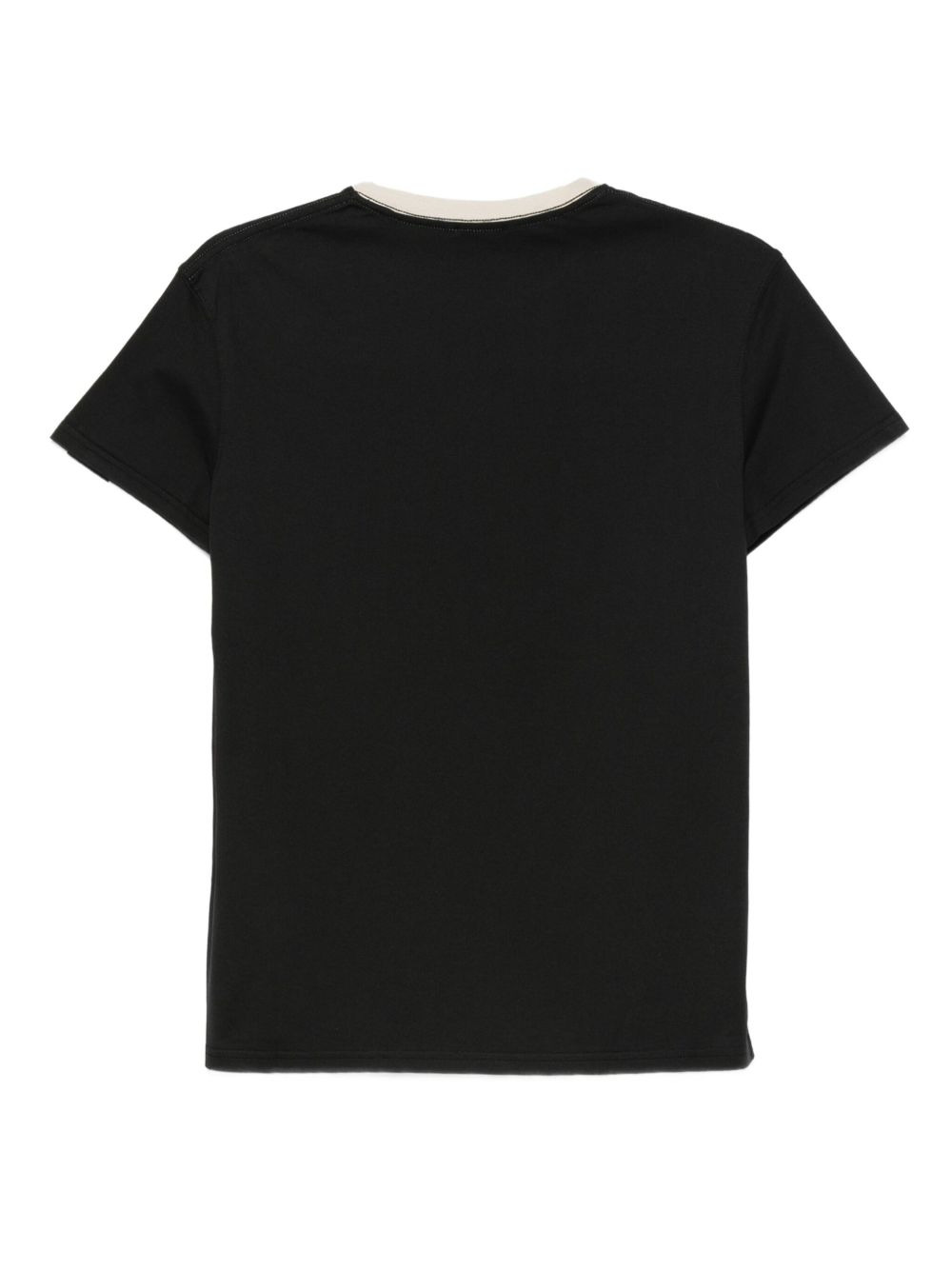 contrast-collar cotton T-shirt - 2