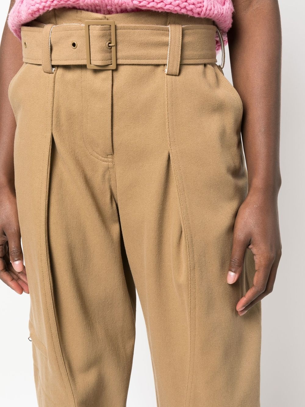 belted wide-leg trousers - 9