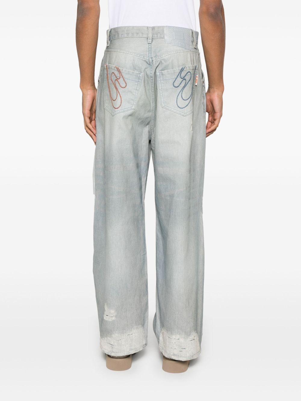 stitch-detailed jeans - 4
