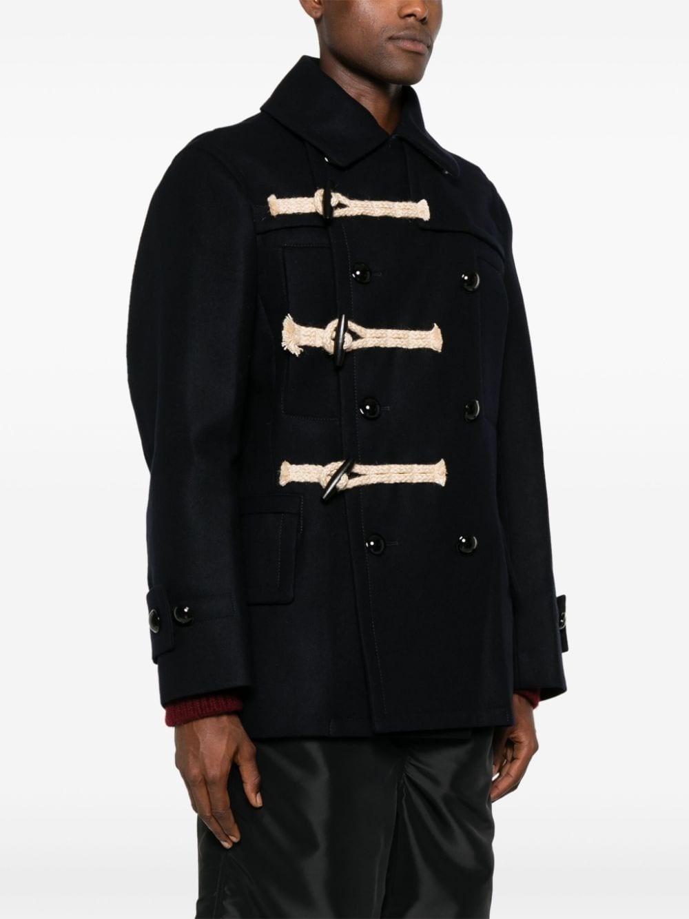 sacai wool duffle jacket | REVERSIBLE