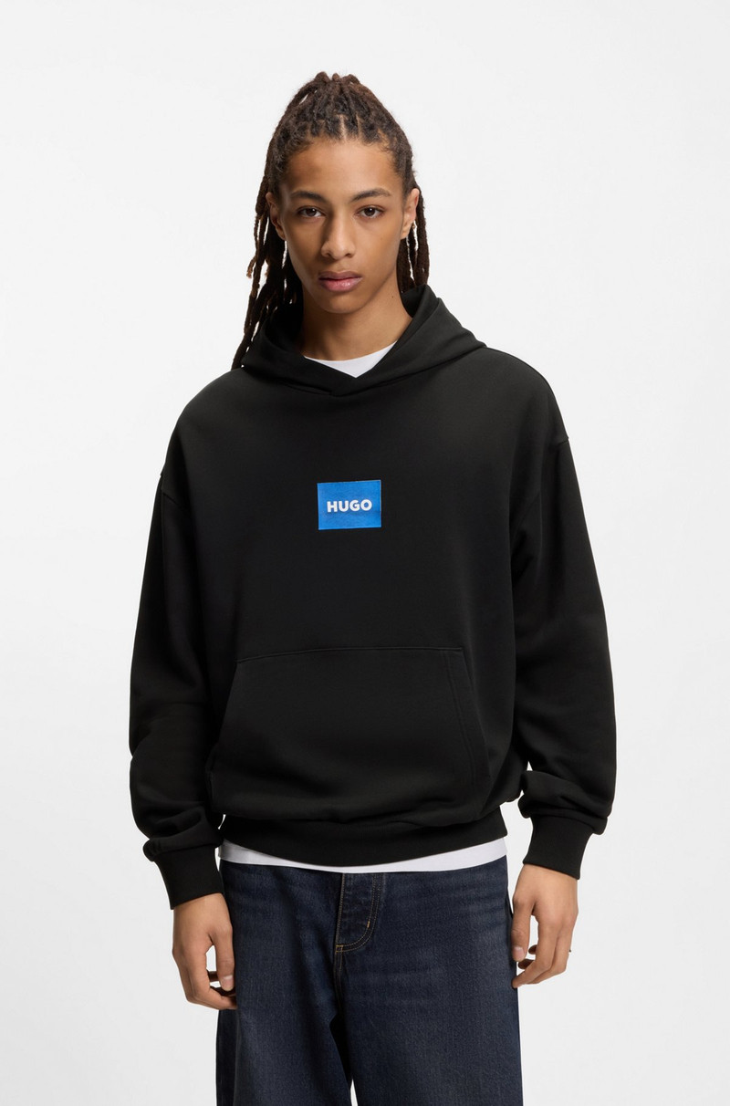 BLUE-LOGO HOODIE IN COTTON TERRY 2