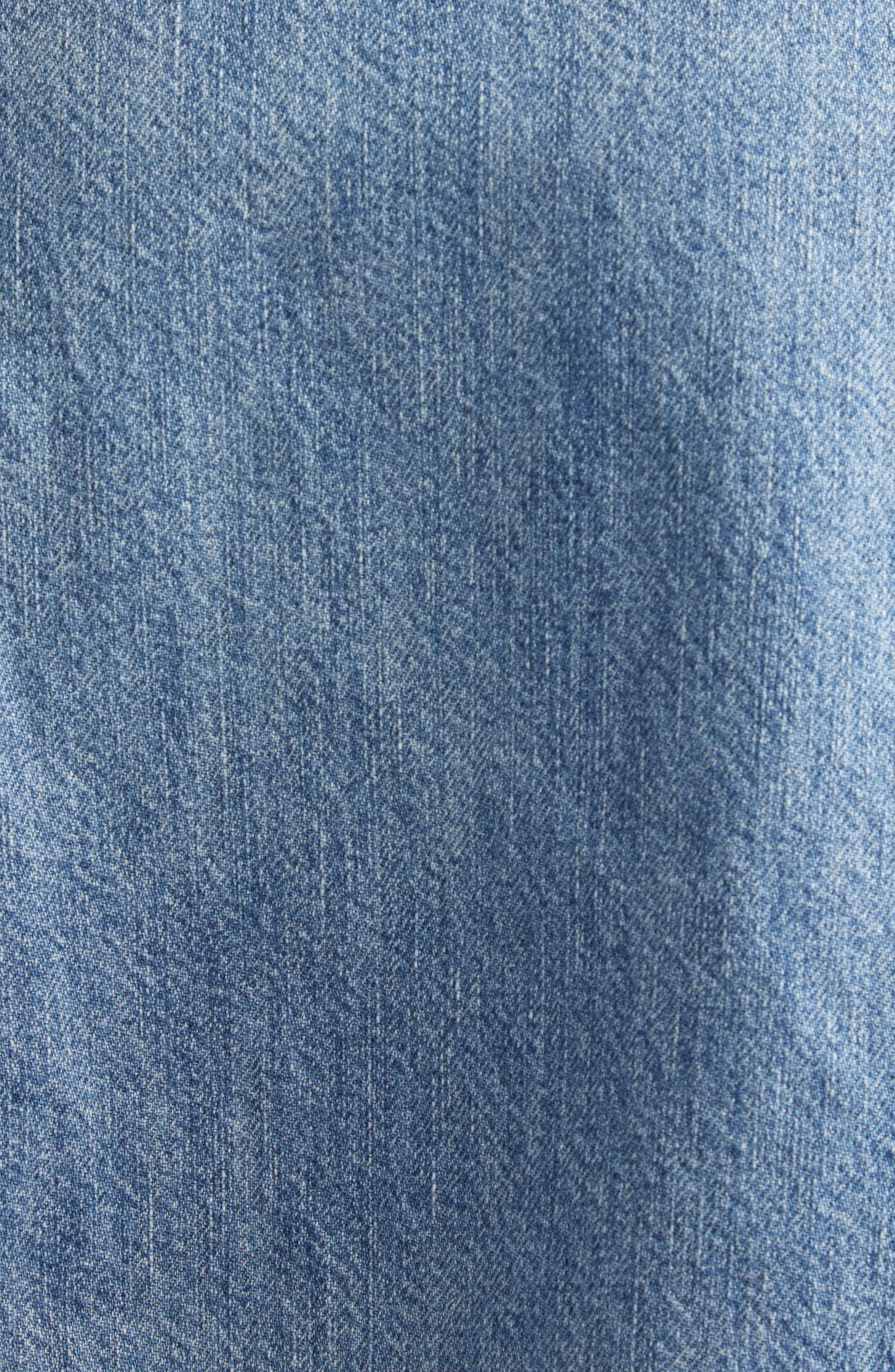 Alice + Olivia Axelle Sleeveless Denim Minidress in Peyton Vintage Blue at Nordstrom - 6