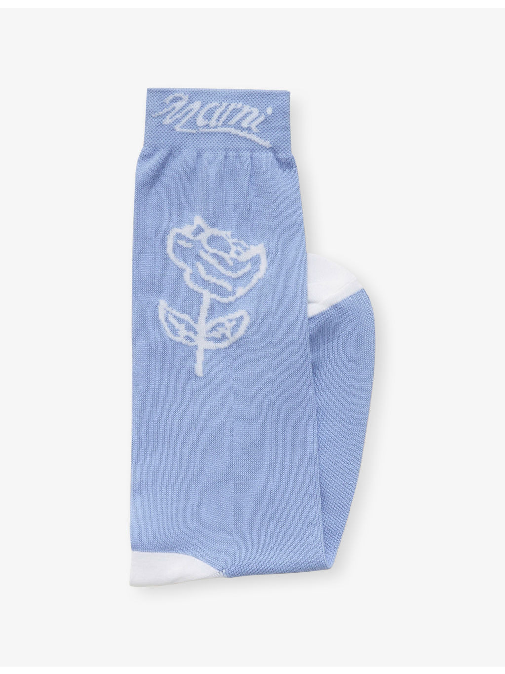 Sprayed Roses-Intarsia Cotton-Blend Mid-Calf Socks - 2