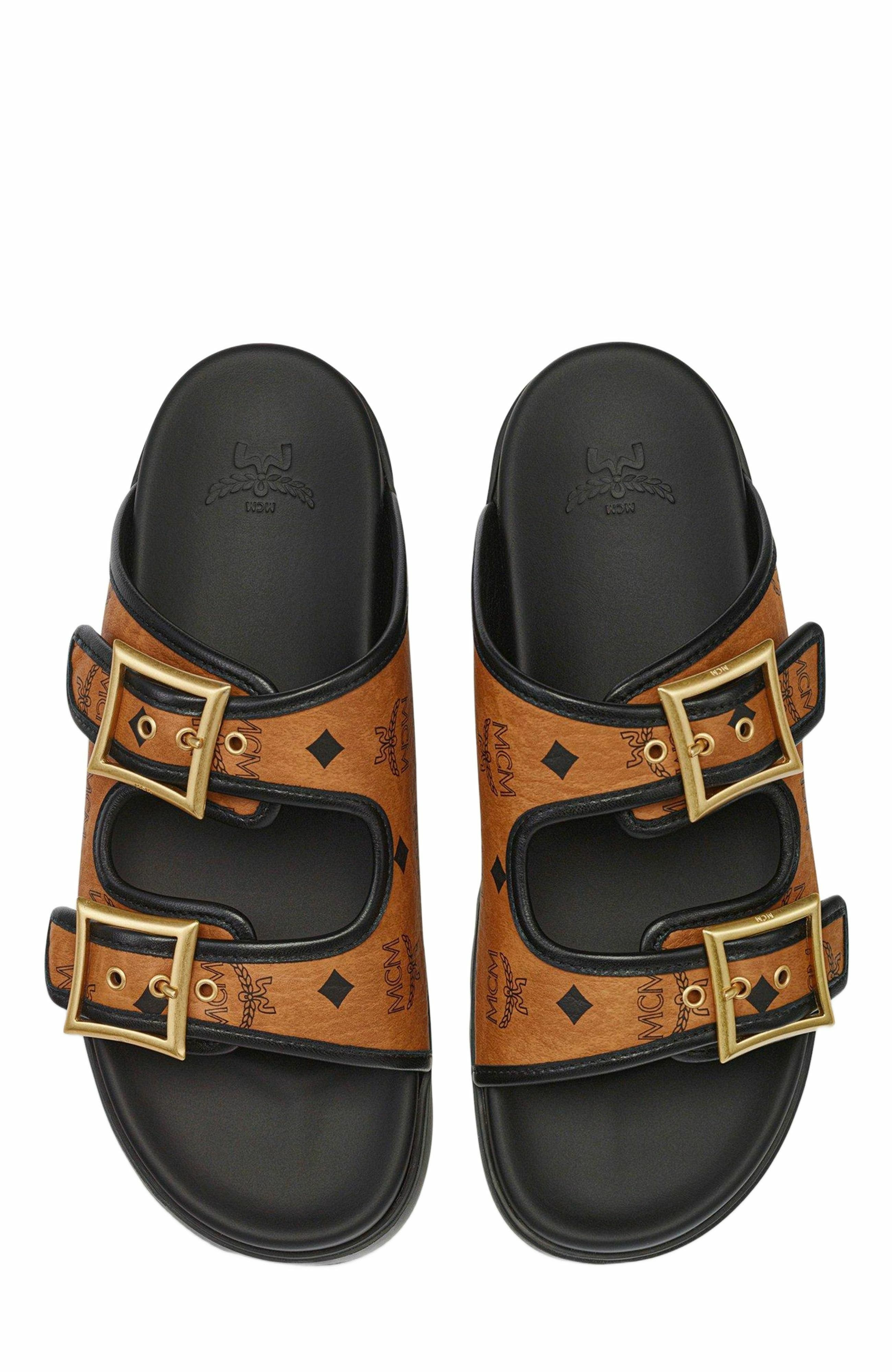 MCM Sandals in Visetos in Cognac at Nordstrom - 5