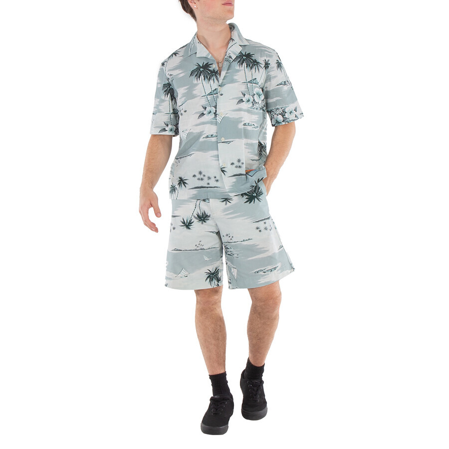 Maison Kitsune Seafoam Graphic Board Shorts - 4
