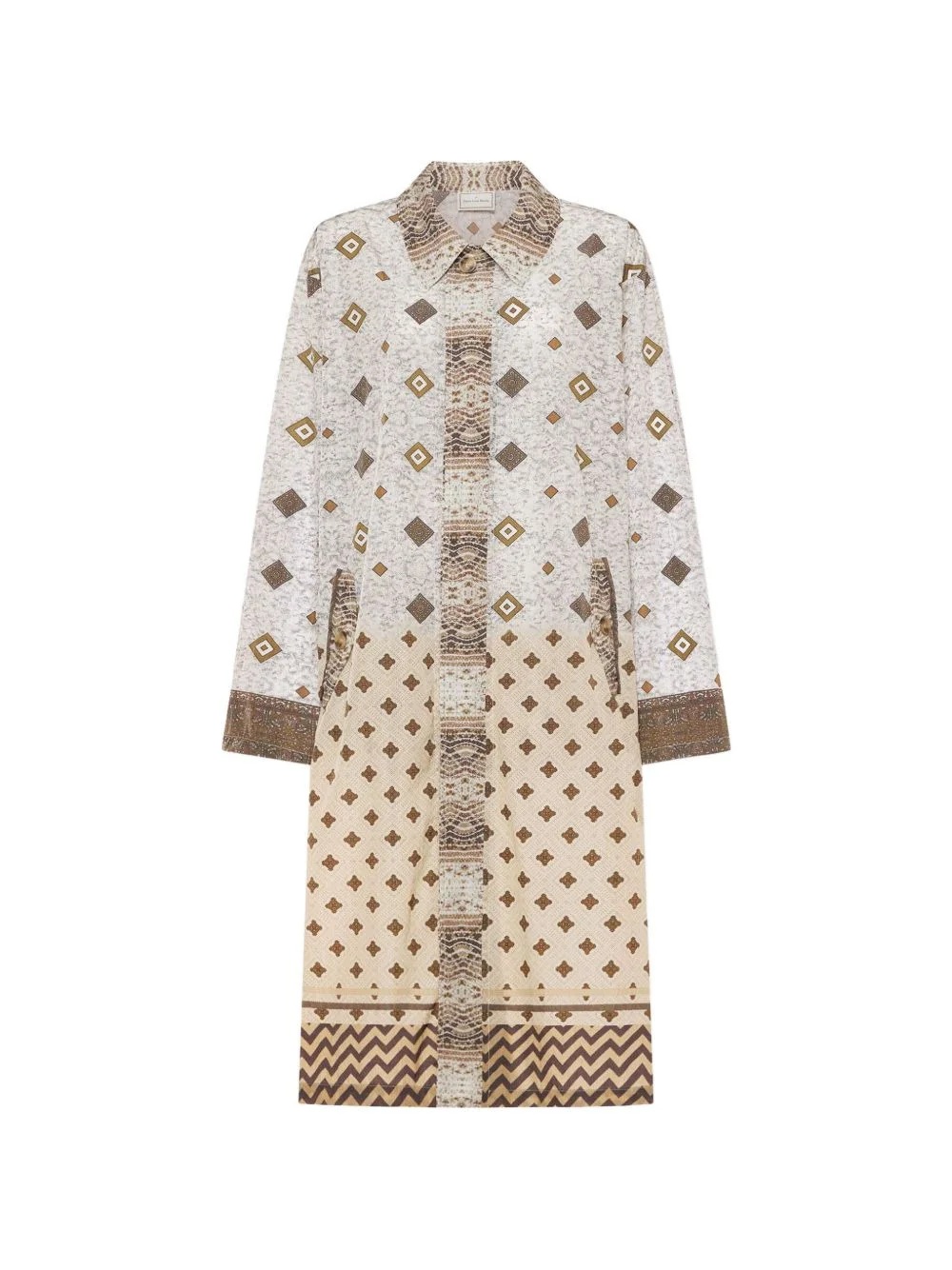 Integmosfre geometric-print coat - 1
