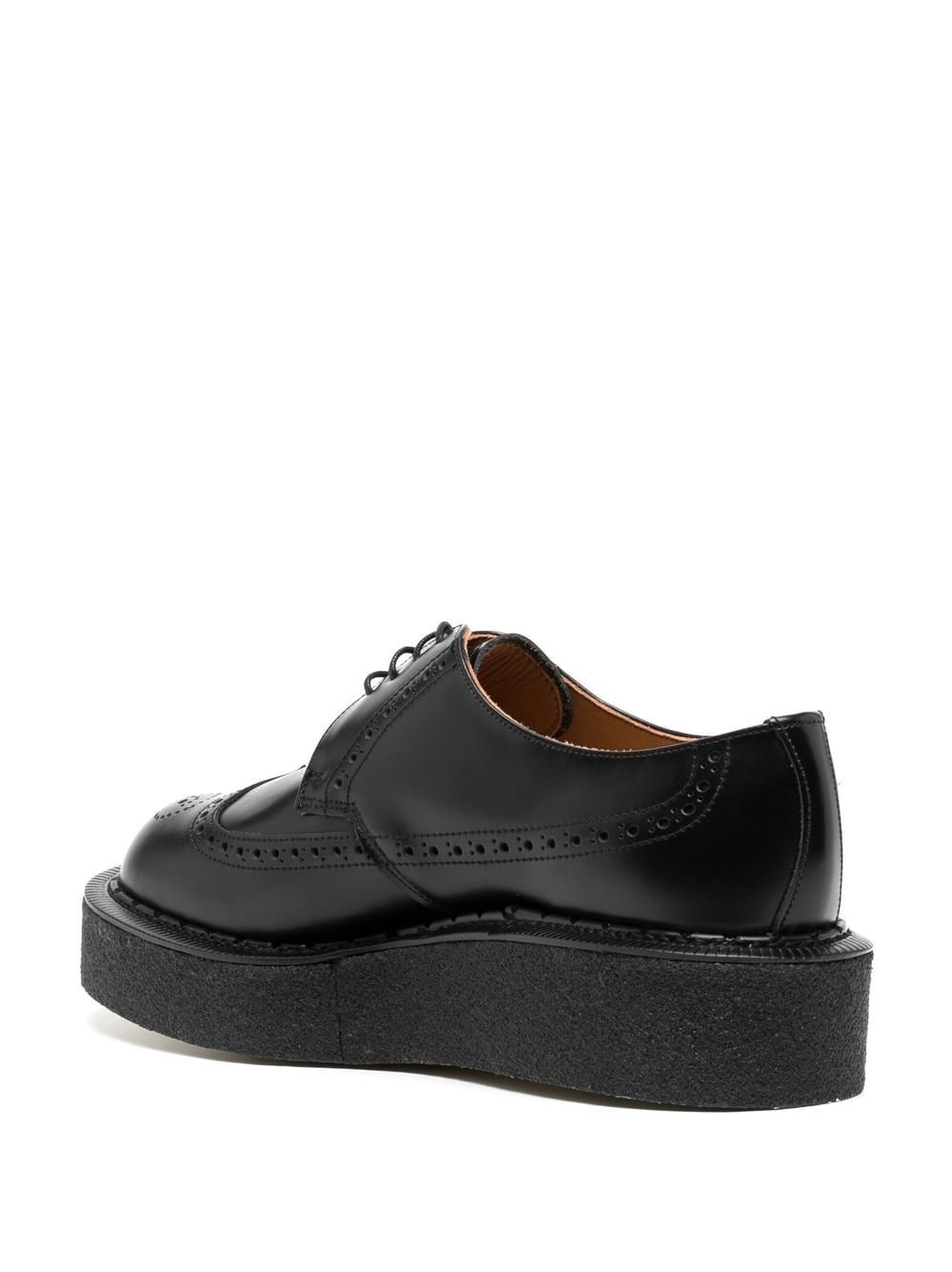 leather platform derby shoes - 3