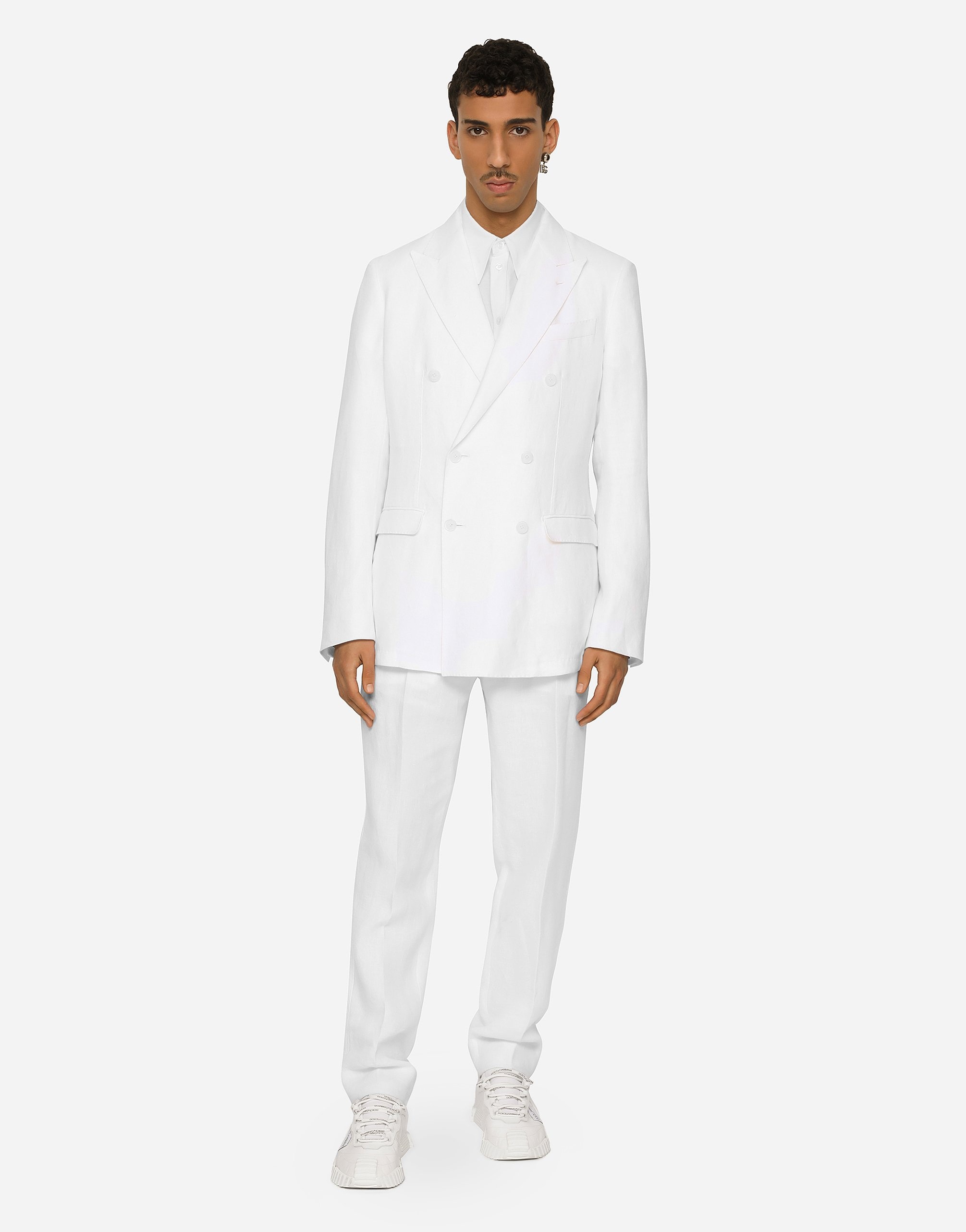 Double-breasted linen Taormina jacket - 2