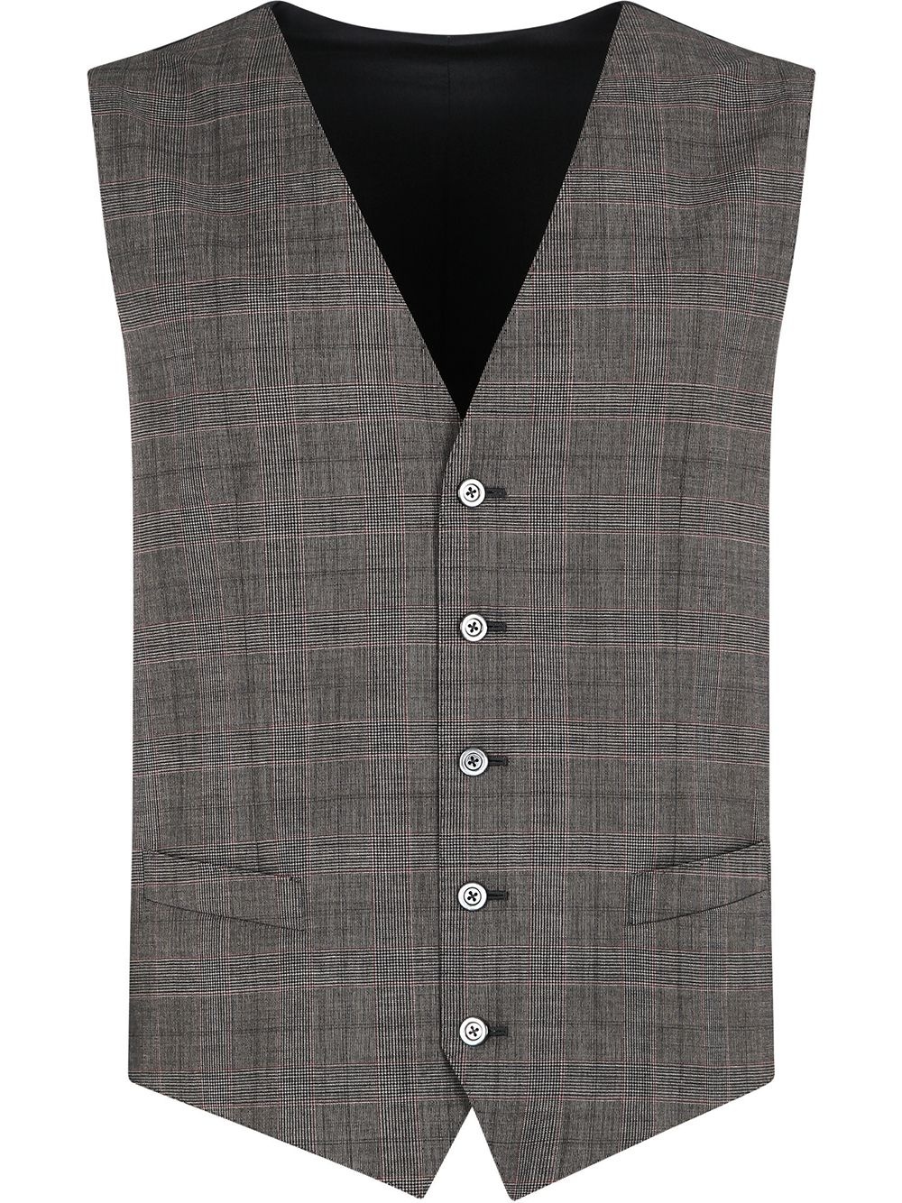 check pattern waistcoat - 1