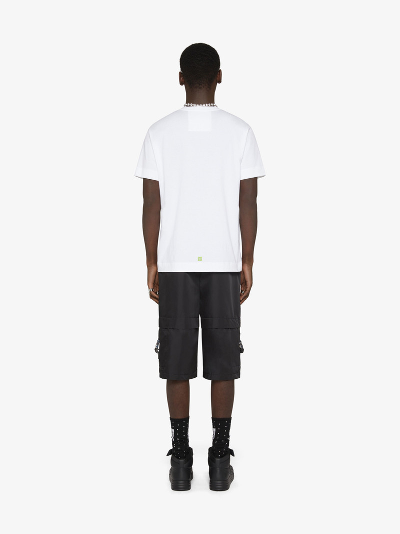 SLIM FIT T-SHIRT IN COTTON WITH GIVENCHY CIRCLE PRINT 4