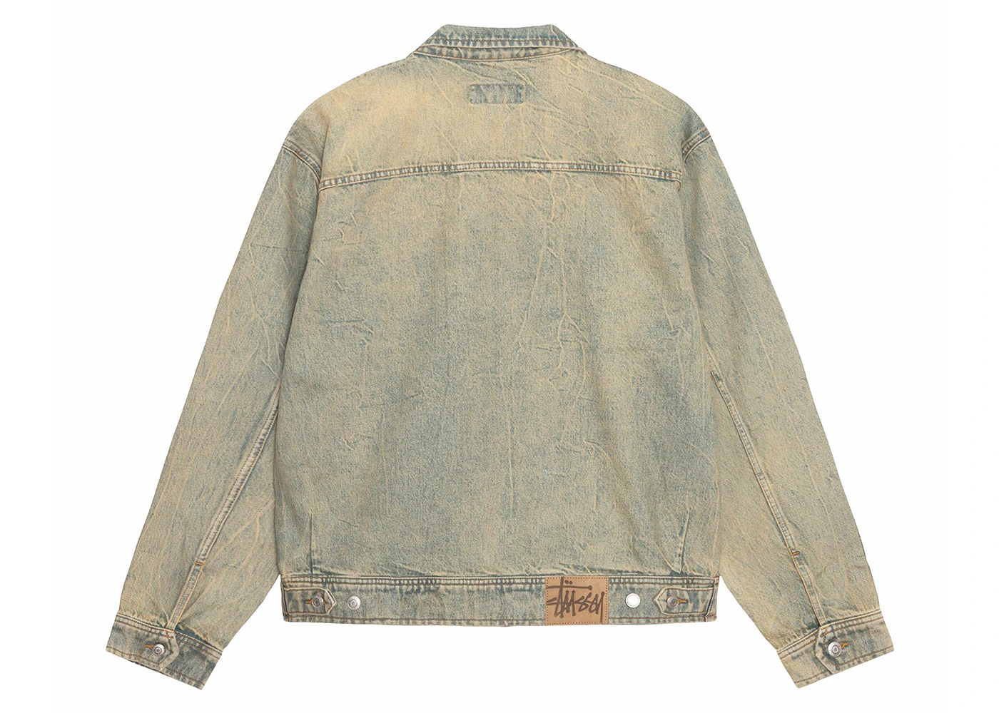 Stussy Denim Zip Work Jacket Beach Wash - 2