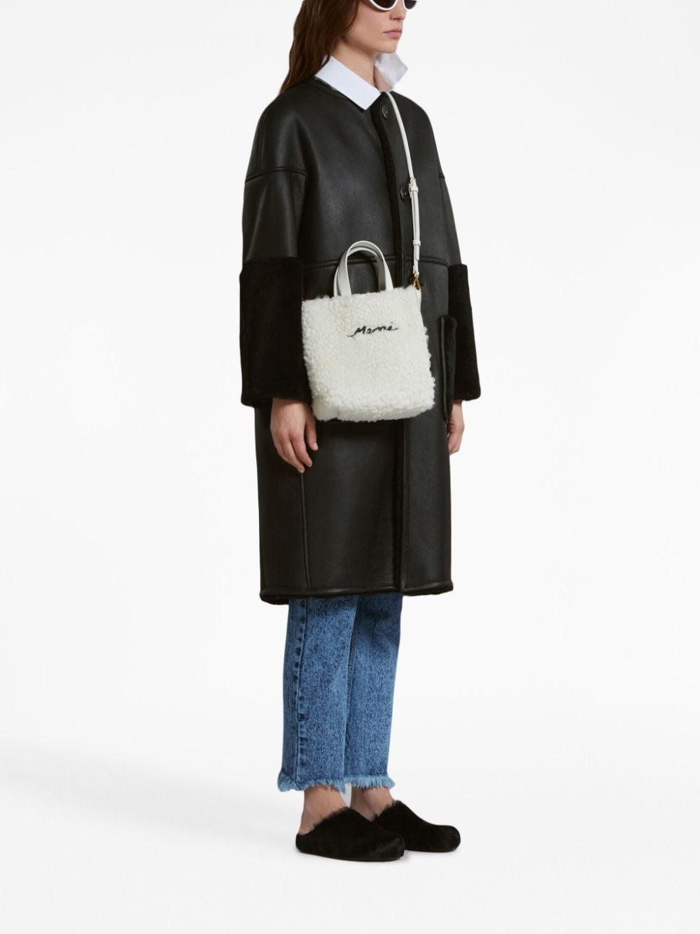 reversible leather and fur coat - 2