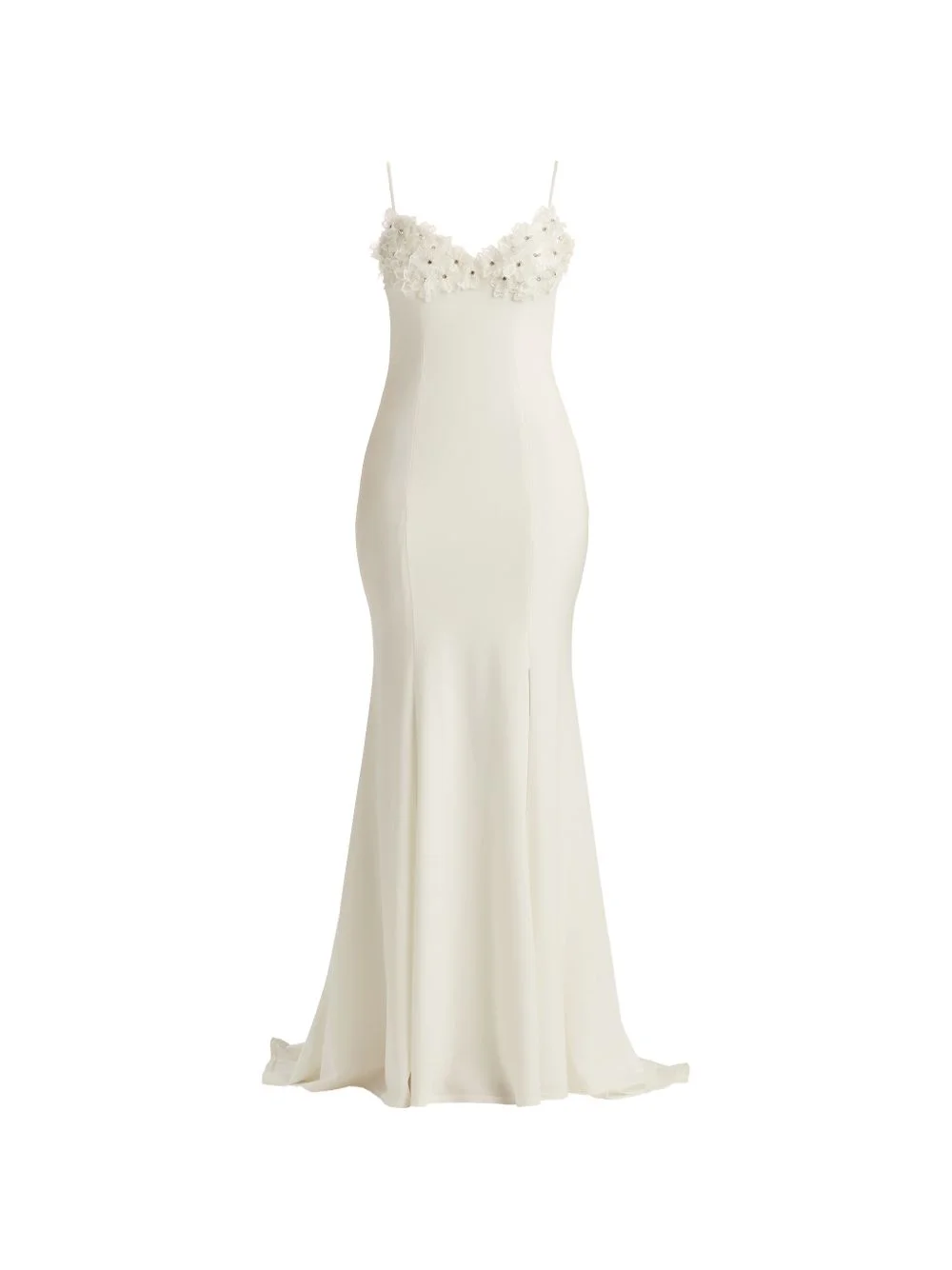 floral-appliqué maxi dress - 1