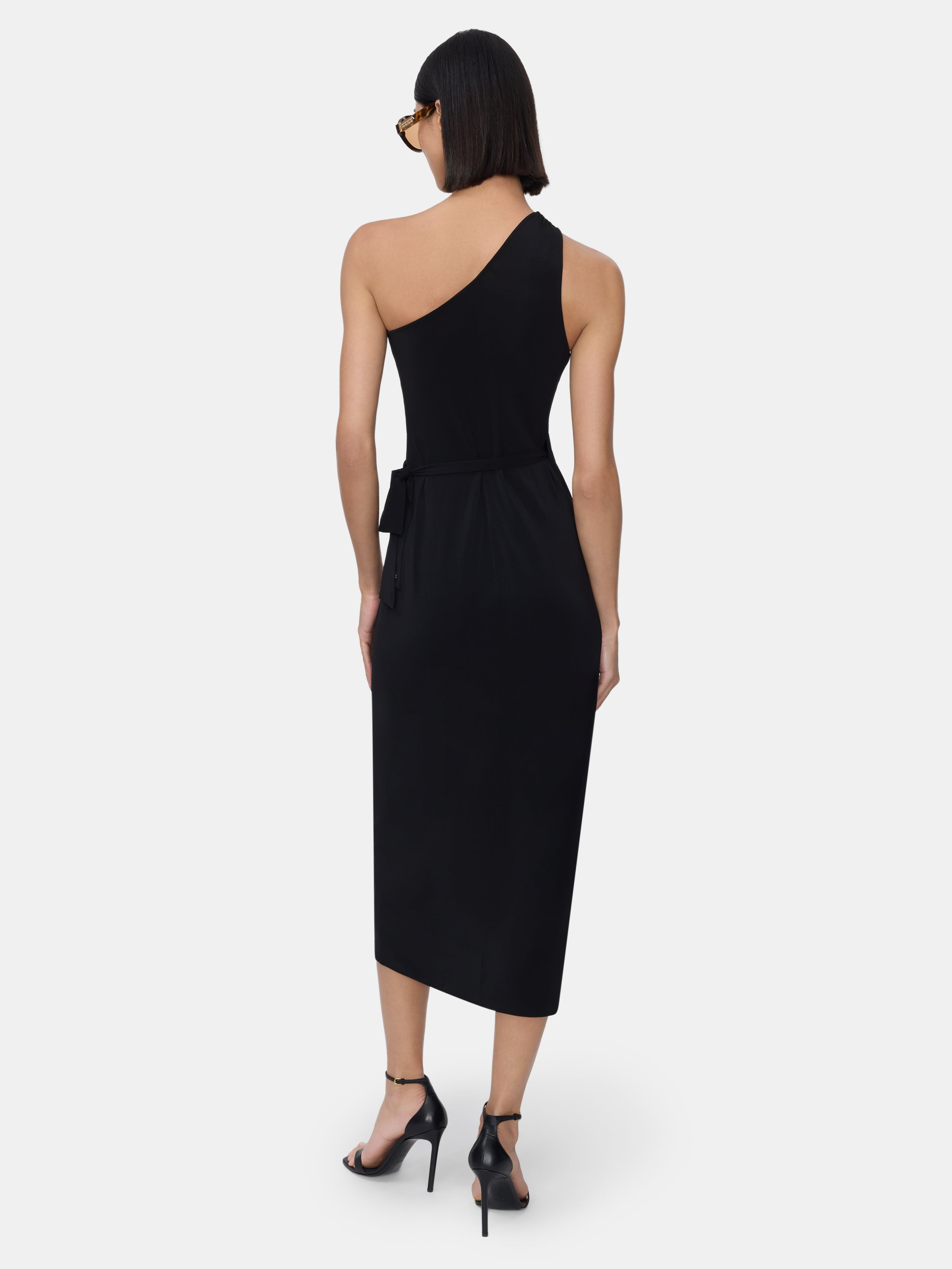 WOMEN'S ONE SHOULDER WRAP DRESS - 4