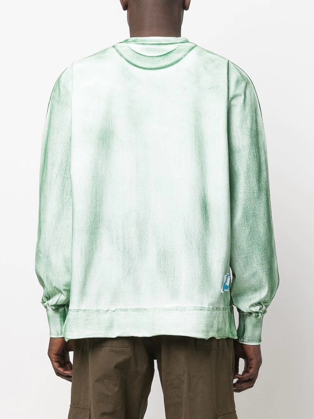 logo-embroidered garment-dyed sweatshirt - 5