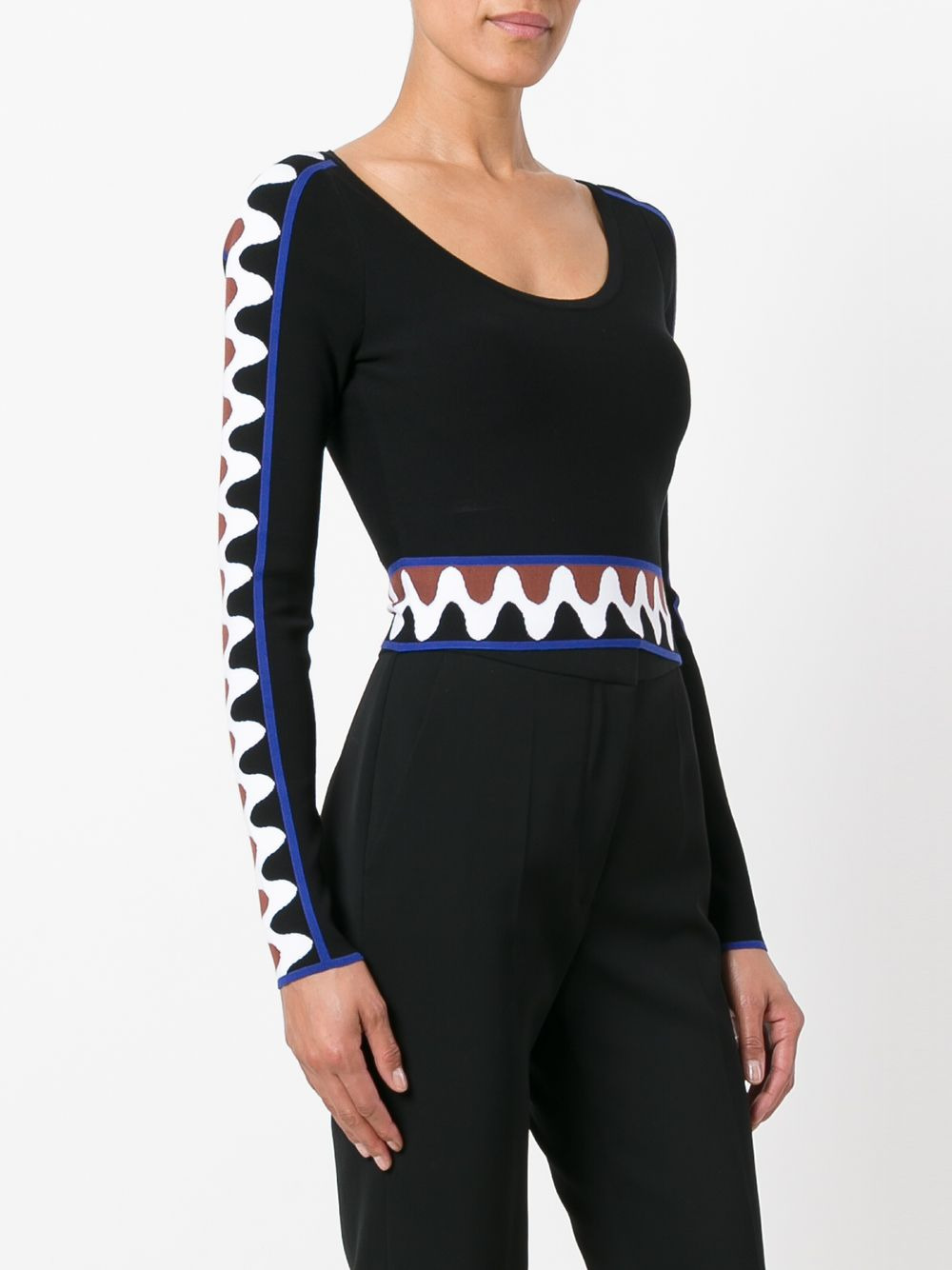 wave pullover crop top - 3