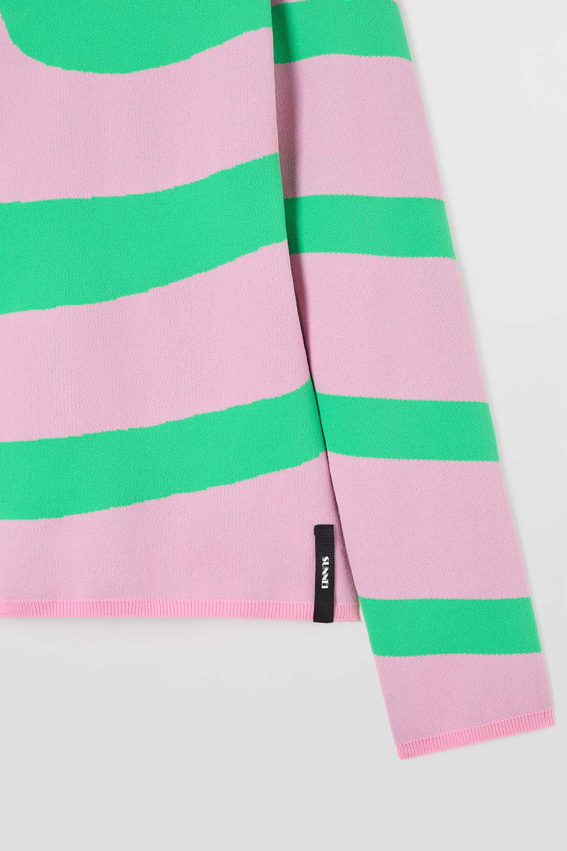 FITTED TOP W ZIP SPIRAL / pink & electric green 4