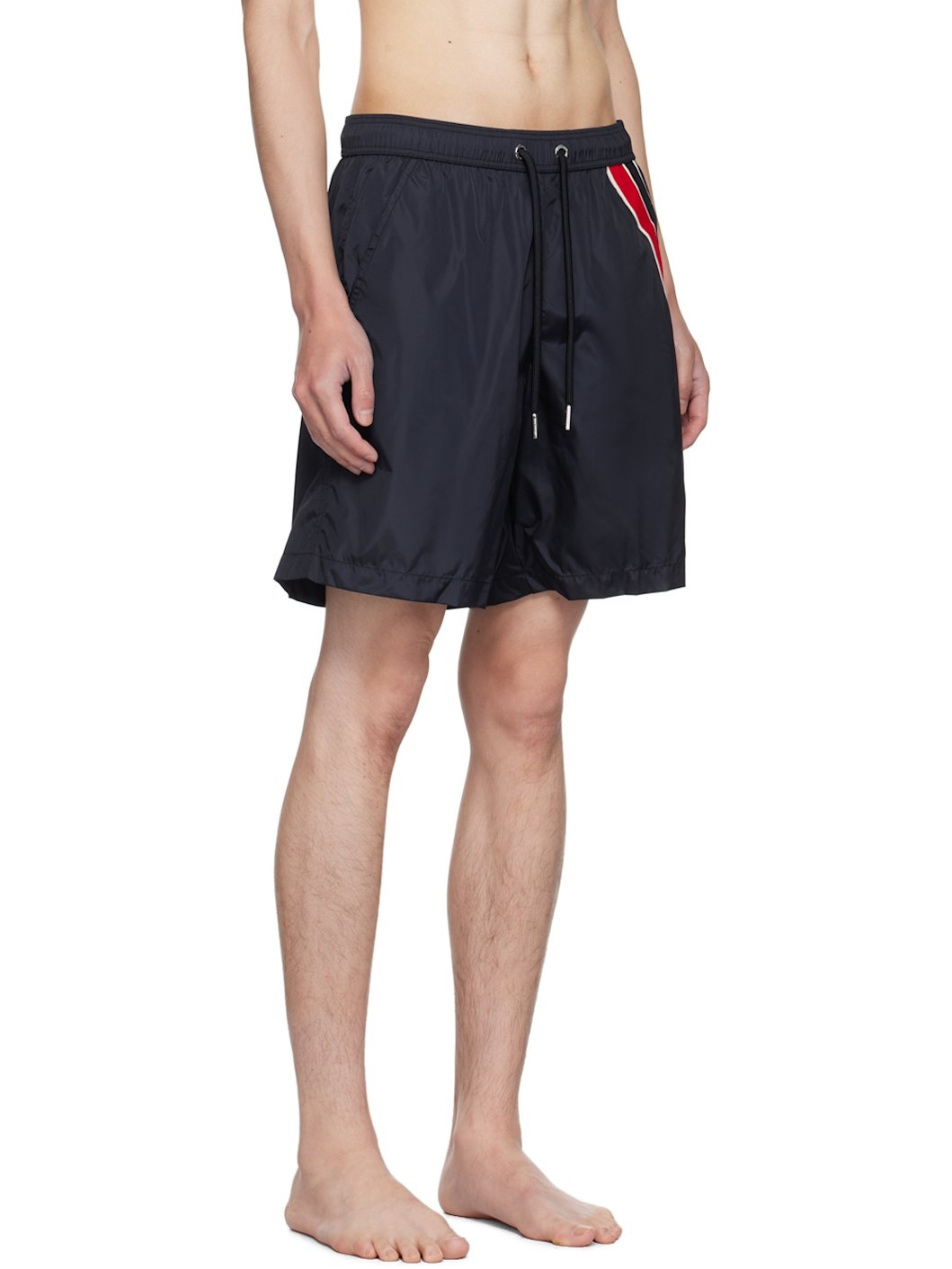 Navy Logo Patch Swim Shorts - 2