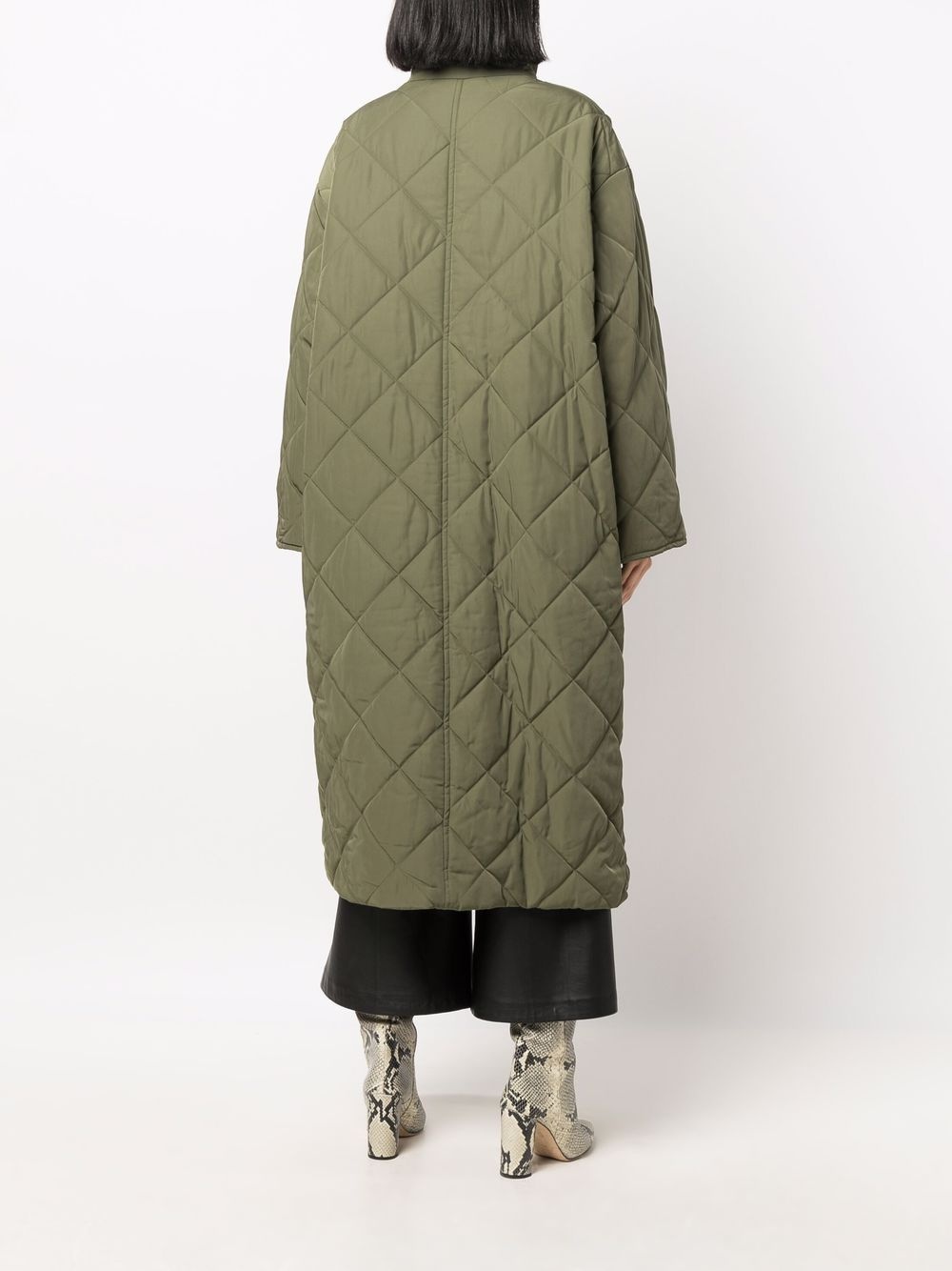 recycled polyester quilted coat - 4