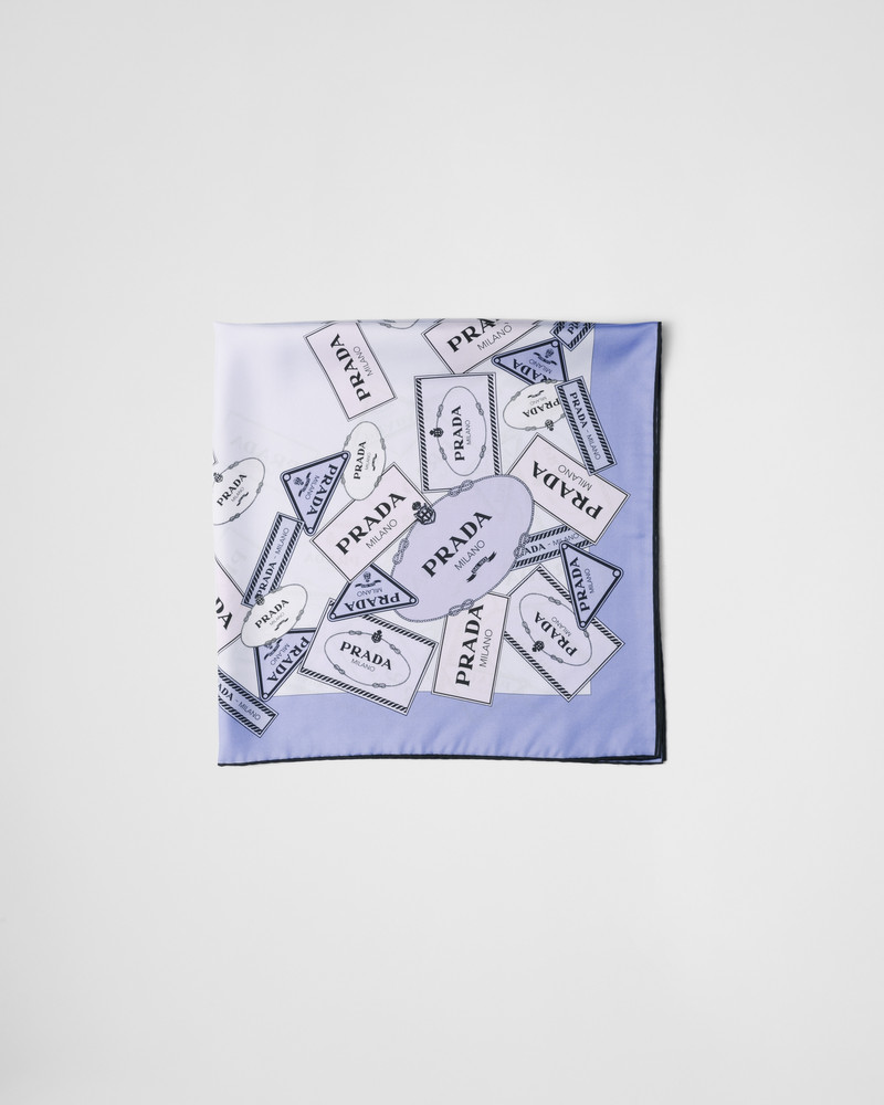 Printed silk twill scarf 1
