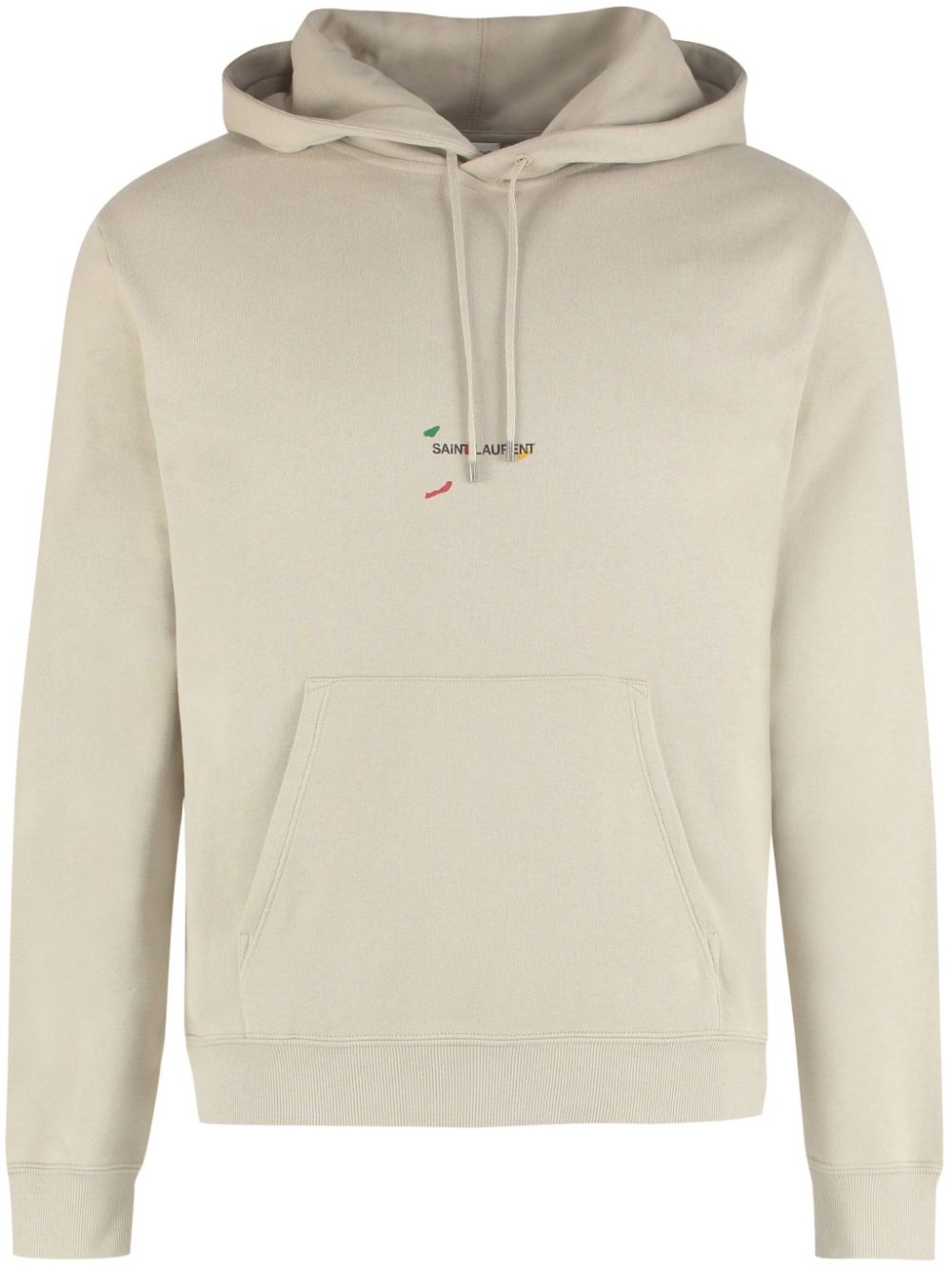 painted logo-print hoodie - 1