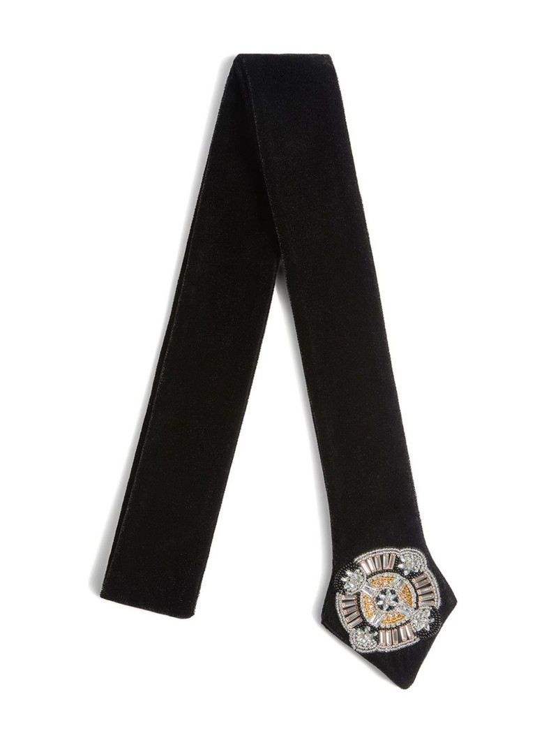 La DoubleJ beaded velvet stole outlook