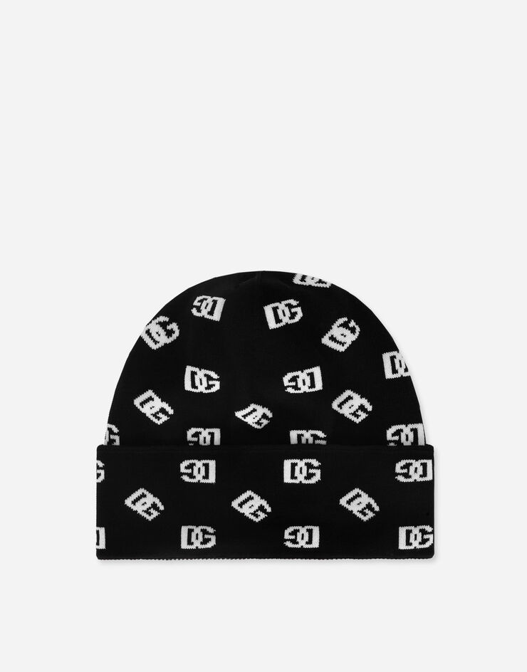 Jacquard knit hat with DG Monogram - 1