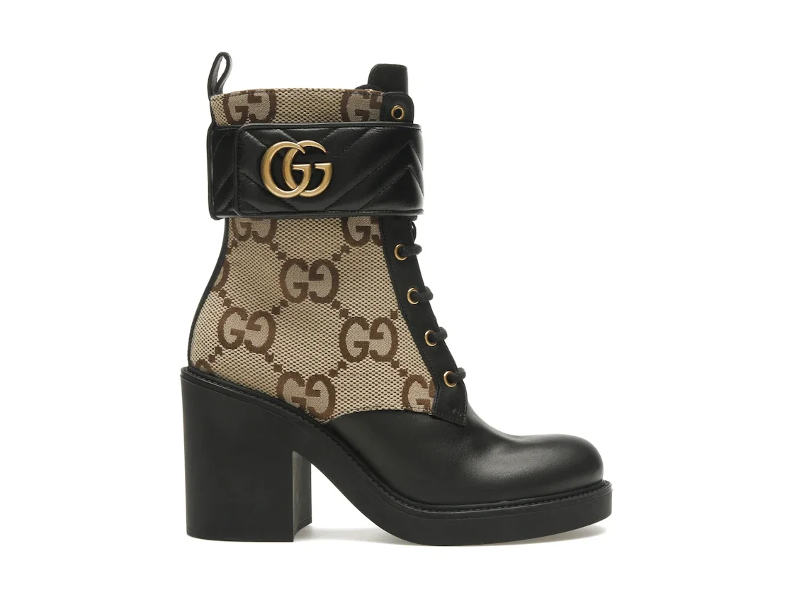 Gucci Double G Ankle Boots Camel Ebony (Women's) - 1