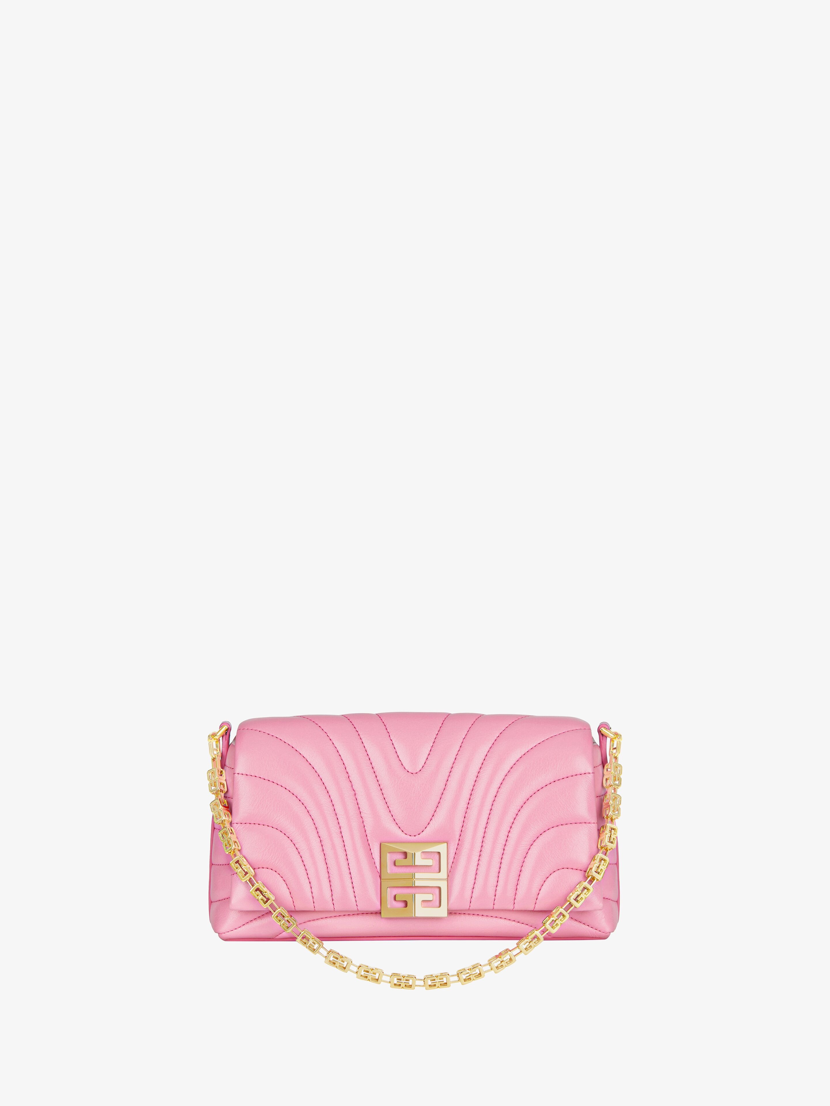 SMALL 4G SOFT BAG IN QUILTED LEATHER WITH CHAIN - 1