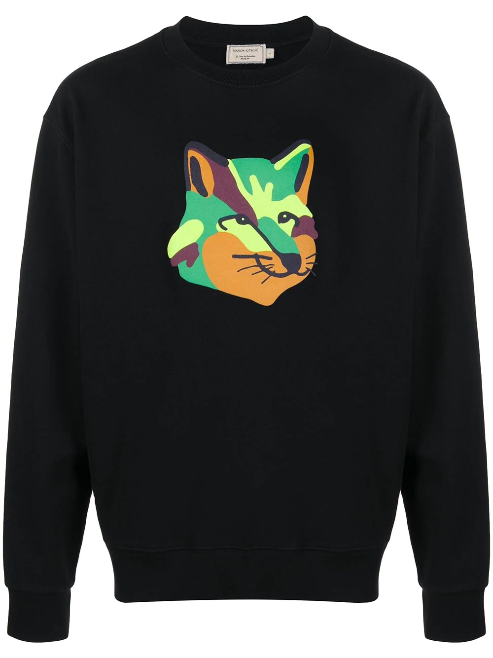 Fox logo print sweatshirt - 1