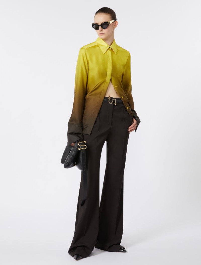 Sportmax Slim-fit silk dégradé shirt outlook