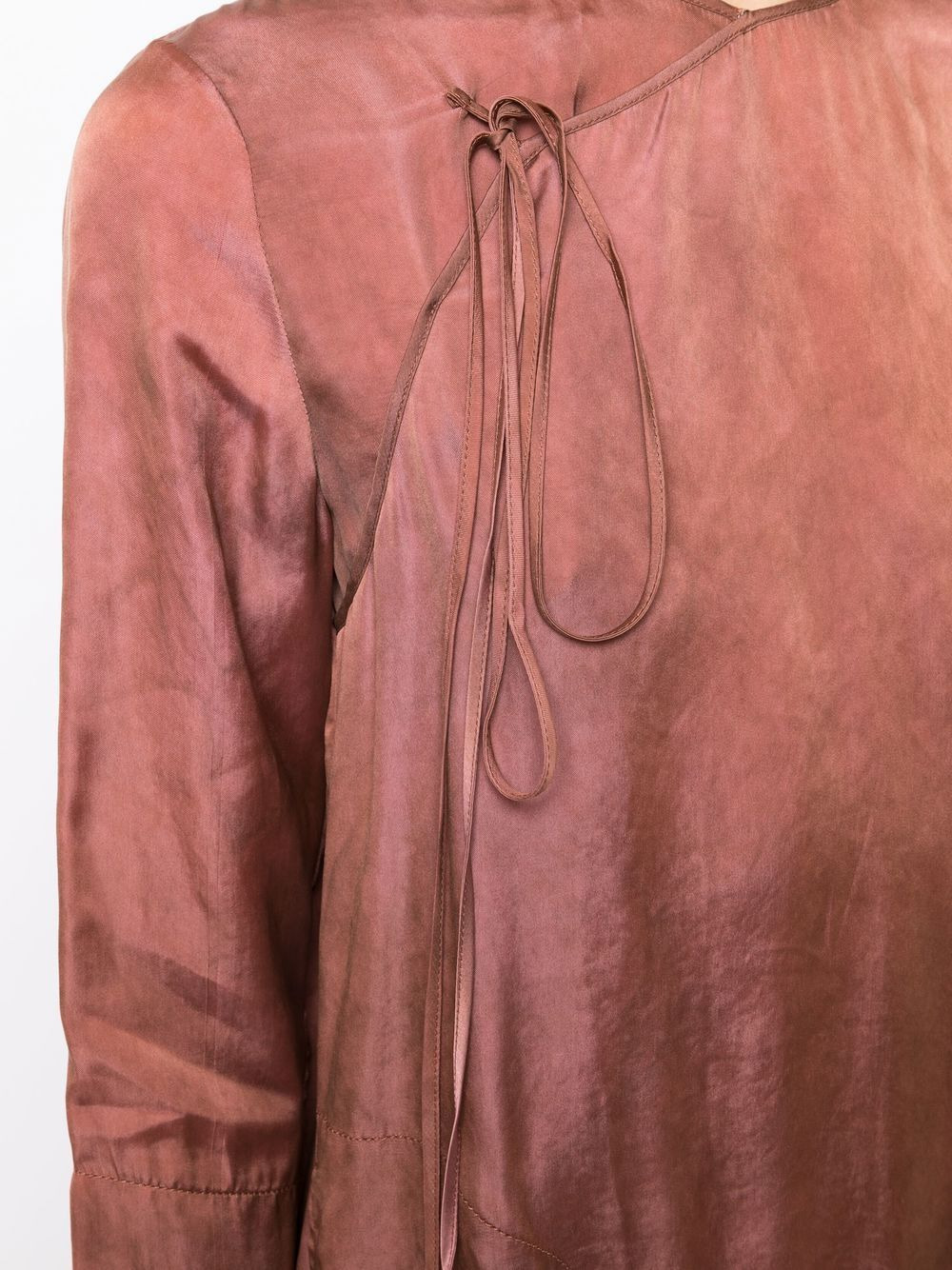 satin side-tie midi dress - 5