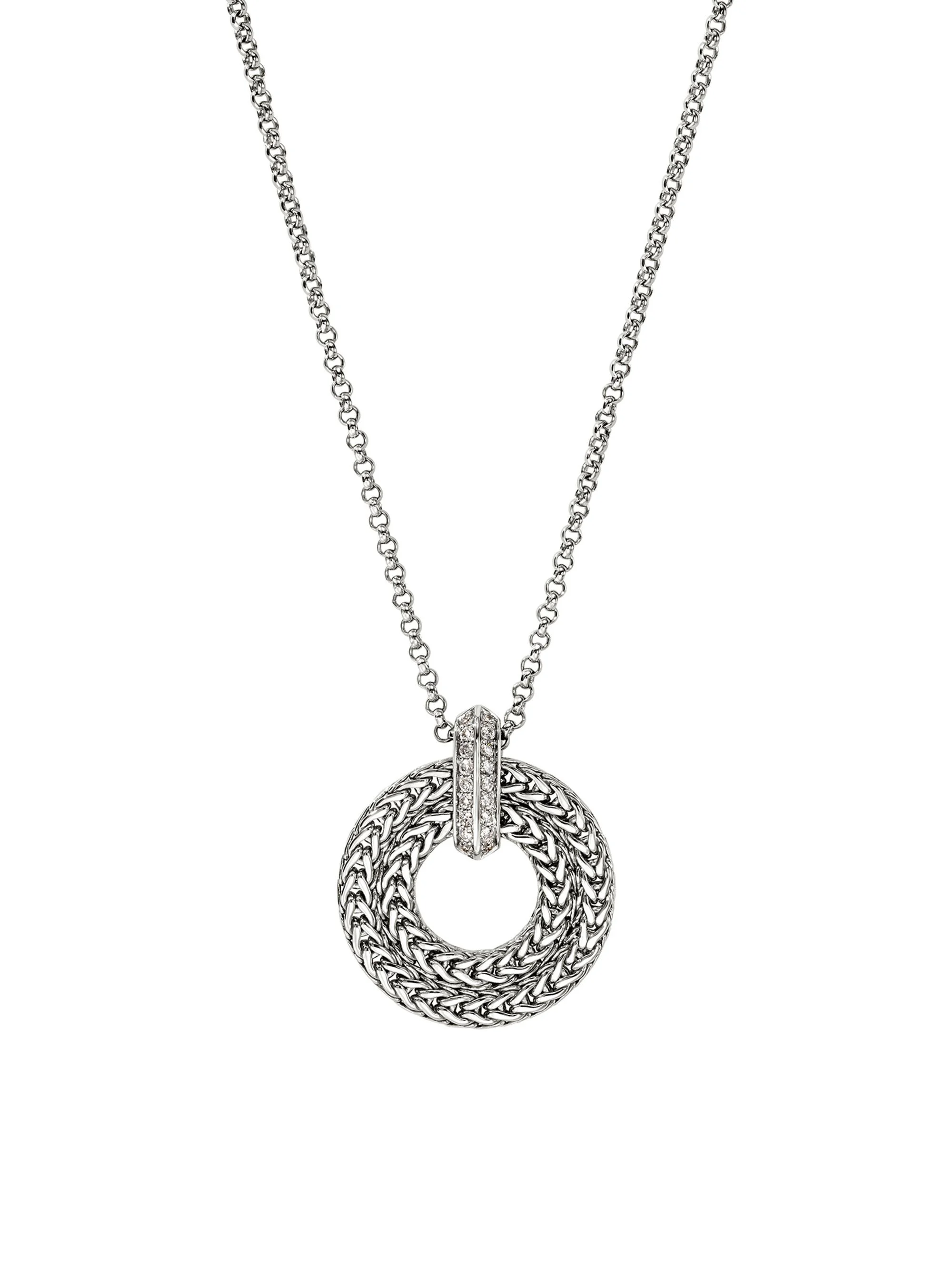 Women's Icon Sterling Silver & 0.21 TCW Diamond Pendant Necklace - Silver - 1
